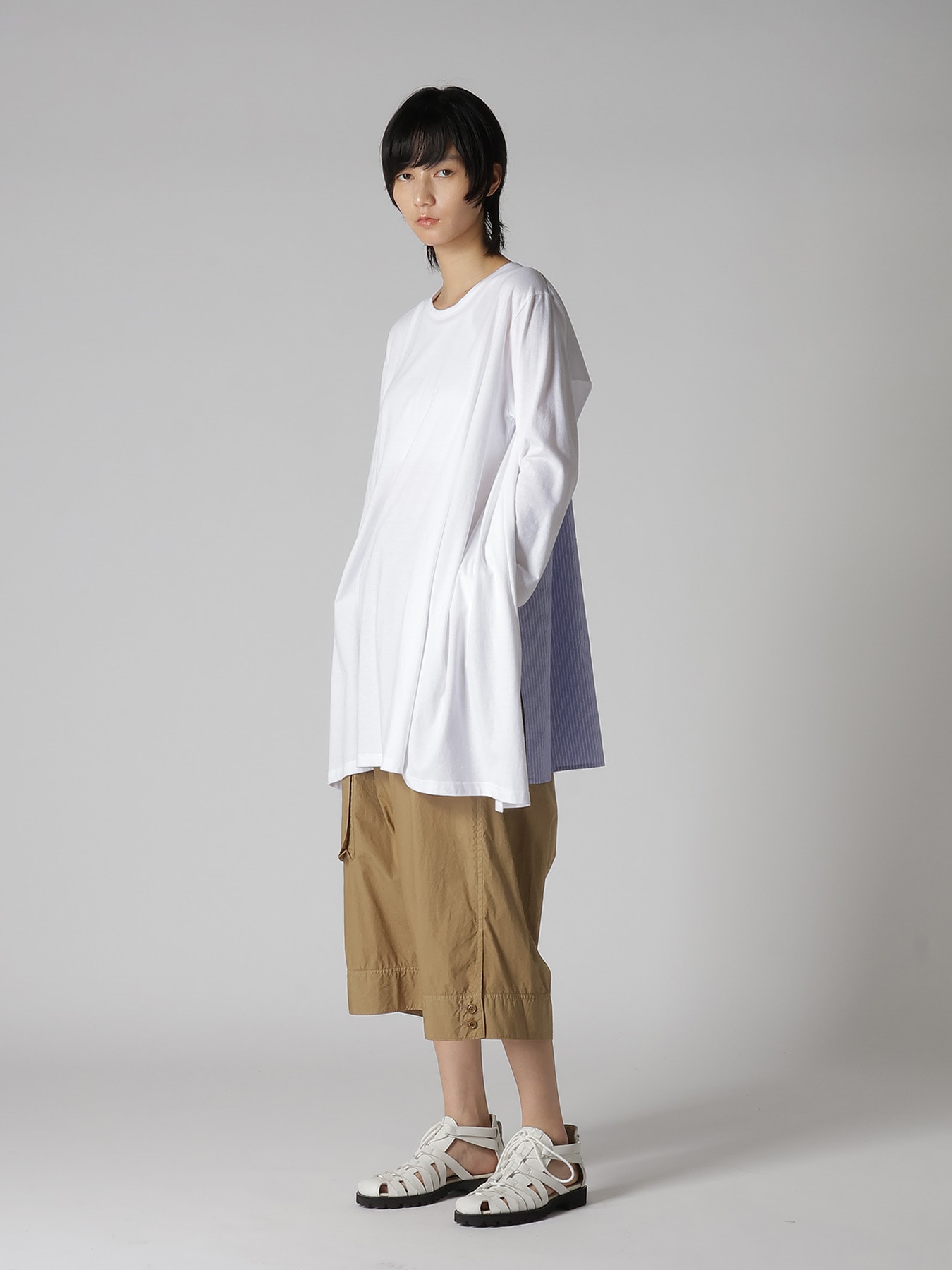 COTTON TYPEWRITER HEM CUFFS SAROUEL PANTS