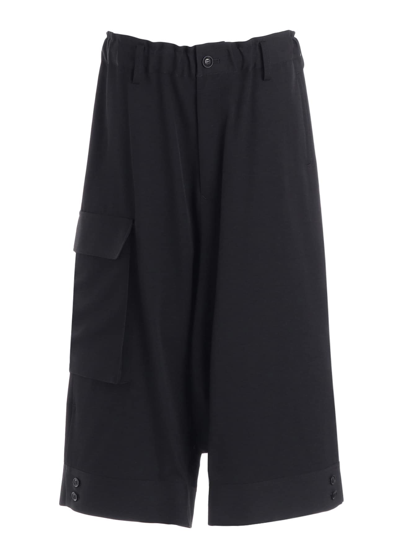 WOOL GABARDINE HEM CUFFS SAROUEL PANTS