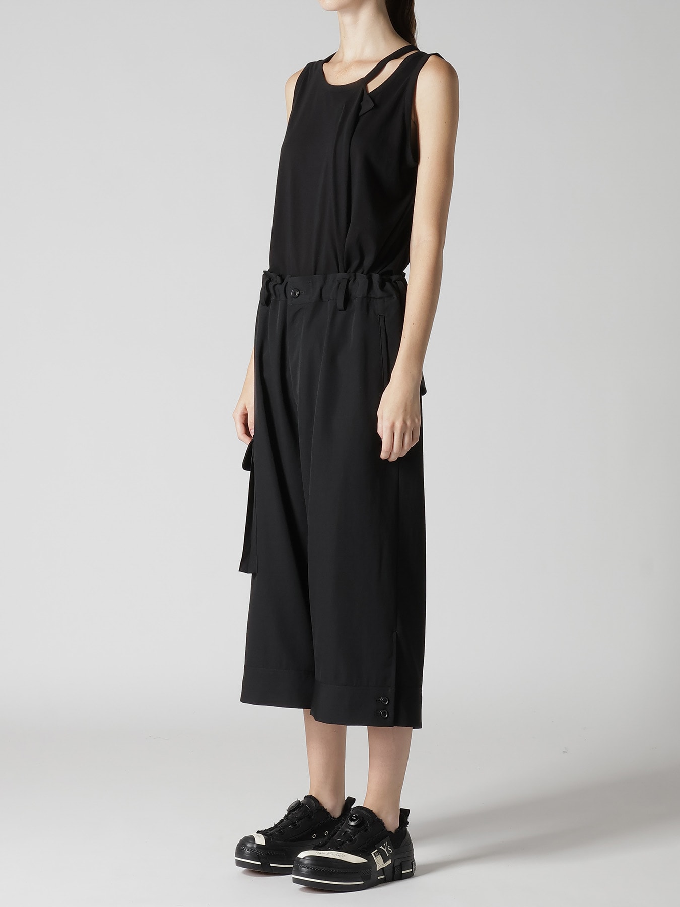 WOOL GABARDINE HEM CUFFS SAROUEL PANTS