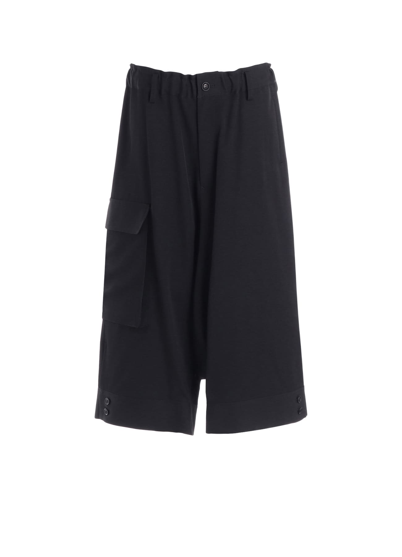 WOOL GABARDINE HEM CUFFS SAROUEL PANTS