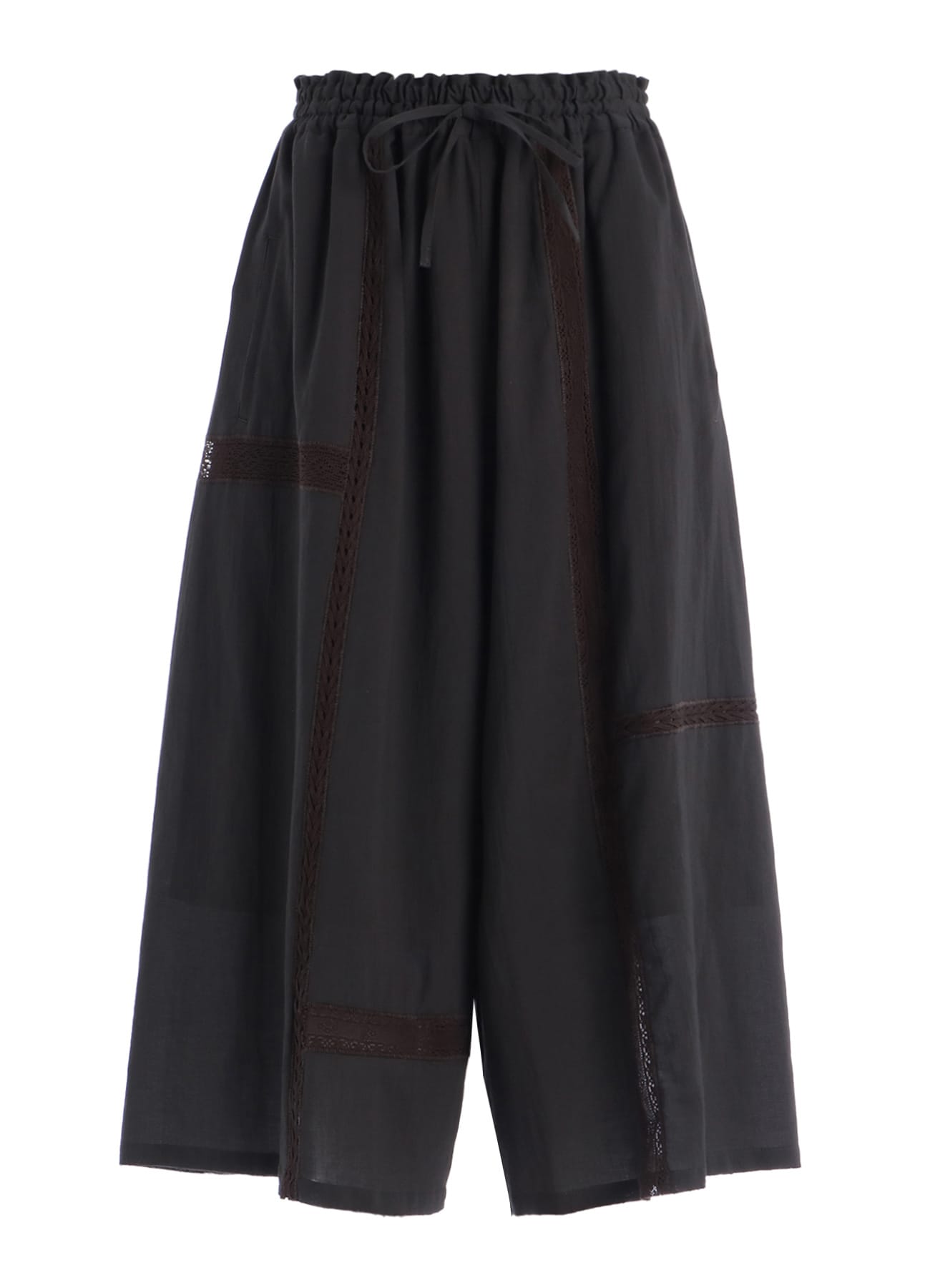 COTTON LACE PATCHWORK GATHER PANTS