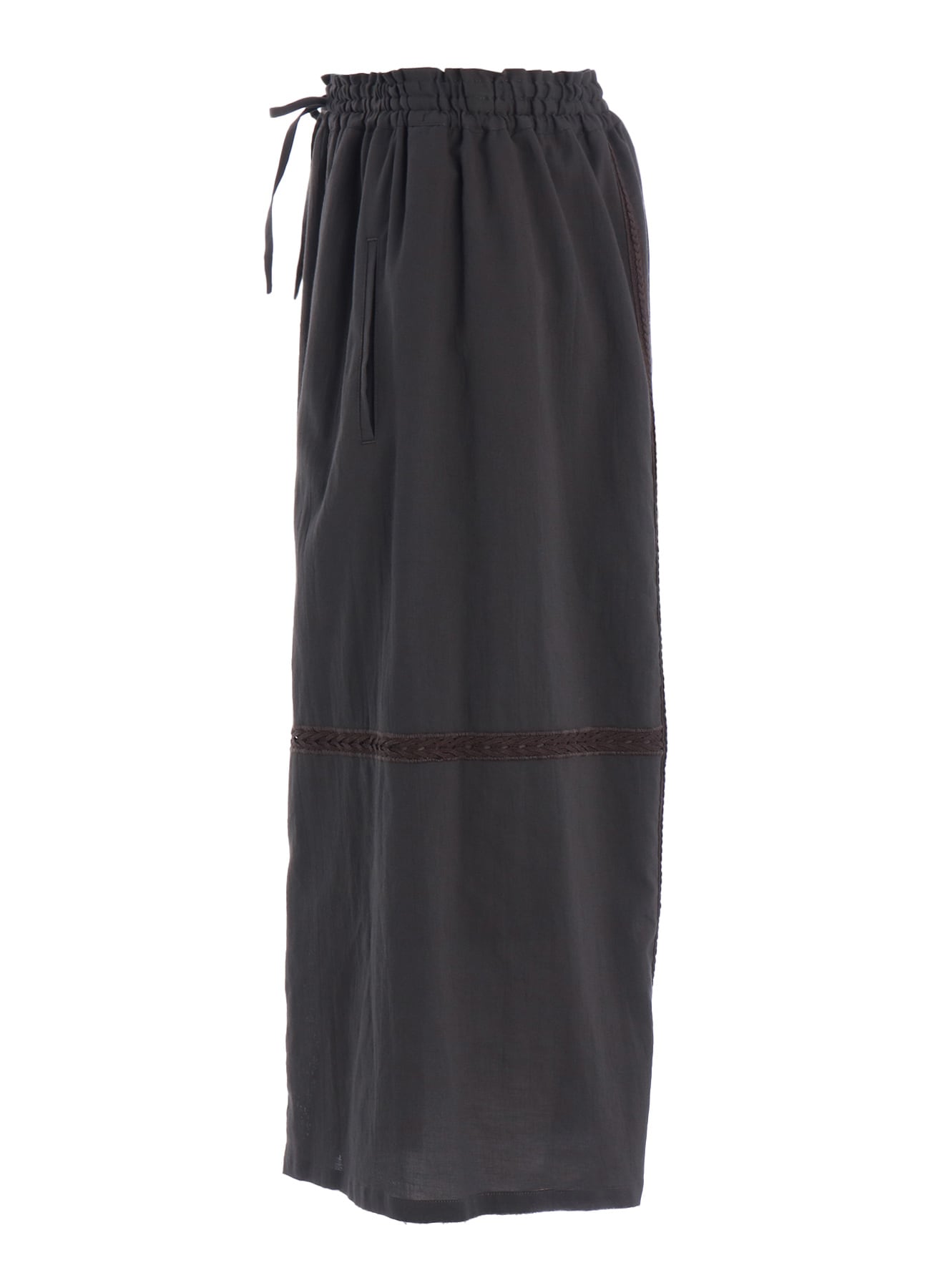 COTTON LACE PATCHWORK GATHER PANTS