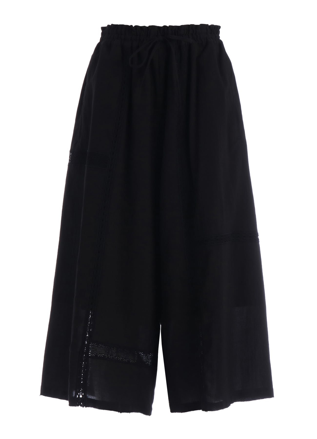 COTTON LACE PATCHWORK GATHER PANTS