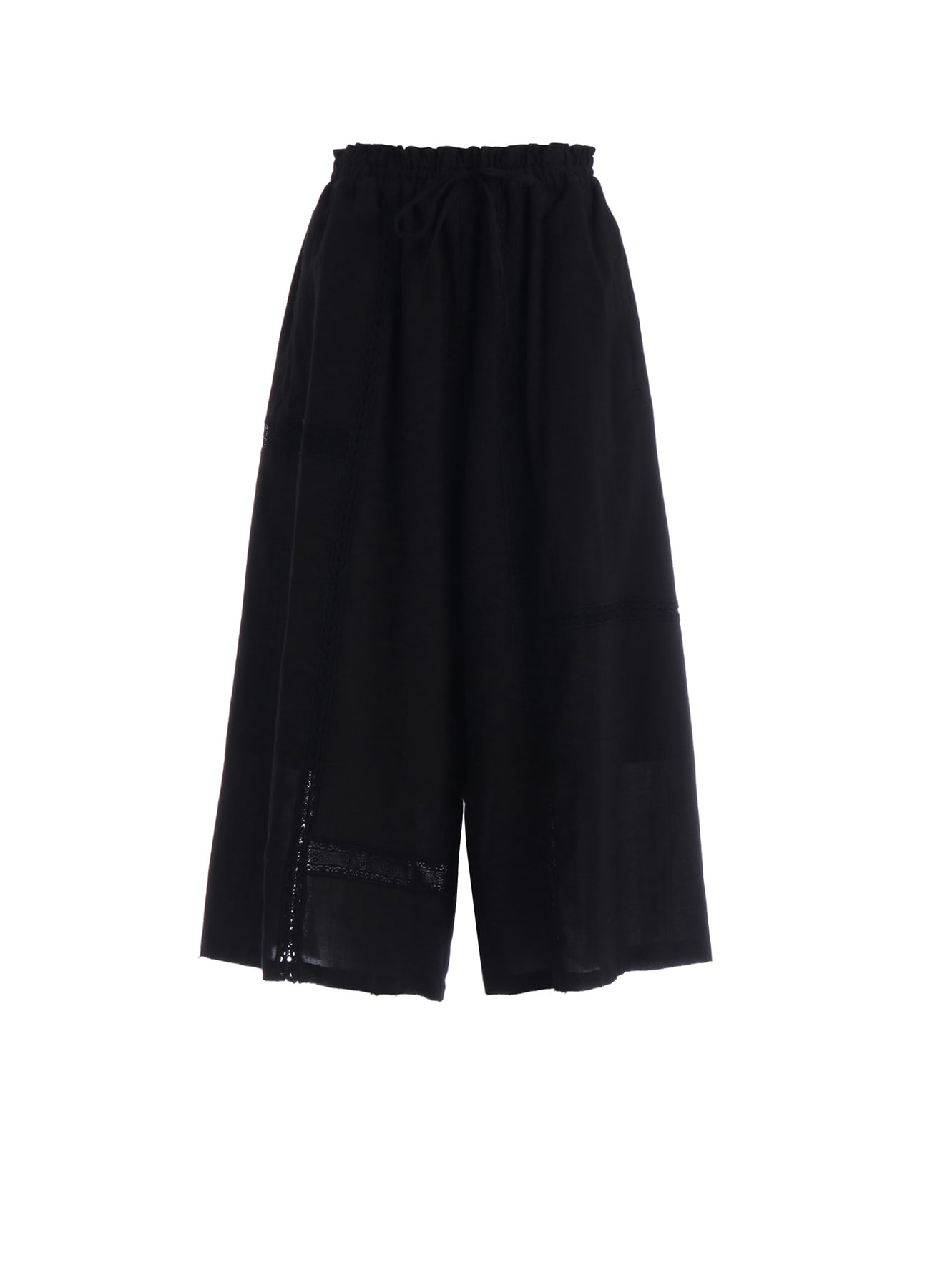 COTTON LACE PATCHWORK GATHER PANTS