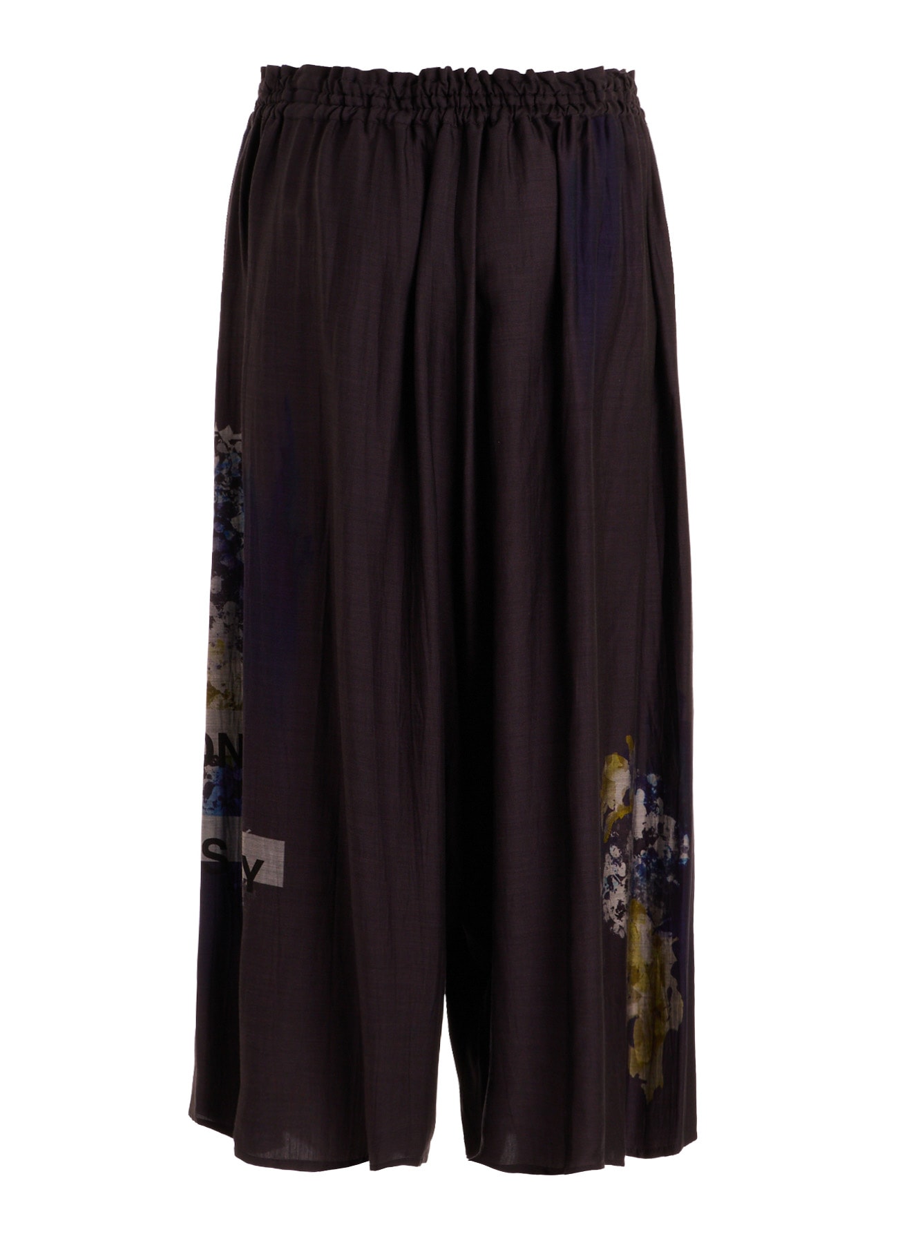 CUPRO/DUNGAREE TWILL GATHER PANTS