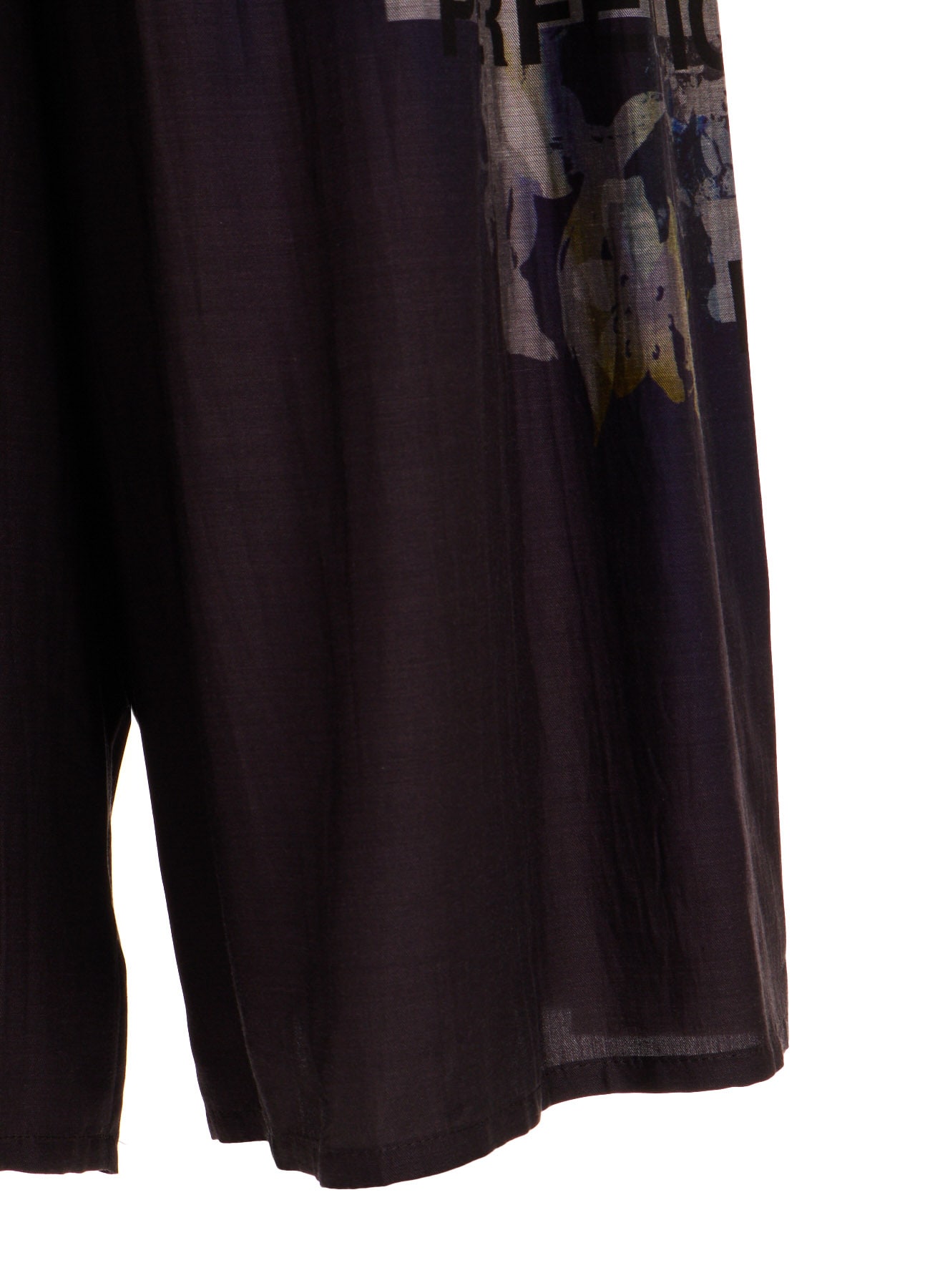 CUPRO/DUNGAREE TWILL GATHER PANTS