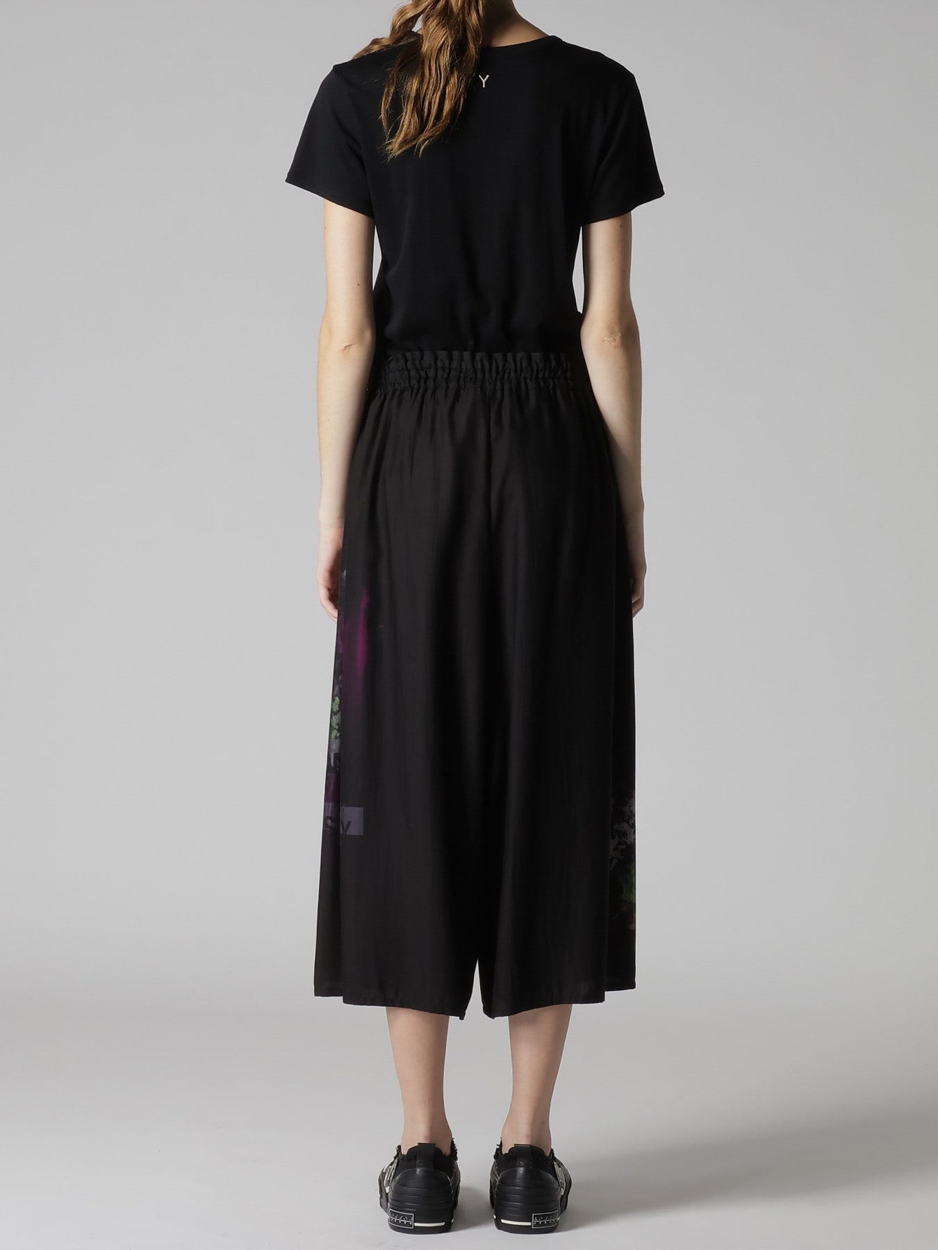 CUPRO/DUNGAREE TWILL GATHER PANTS