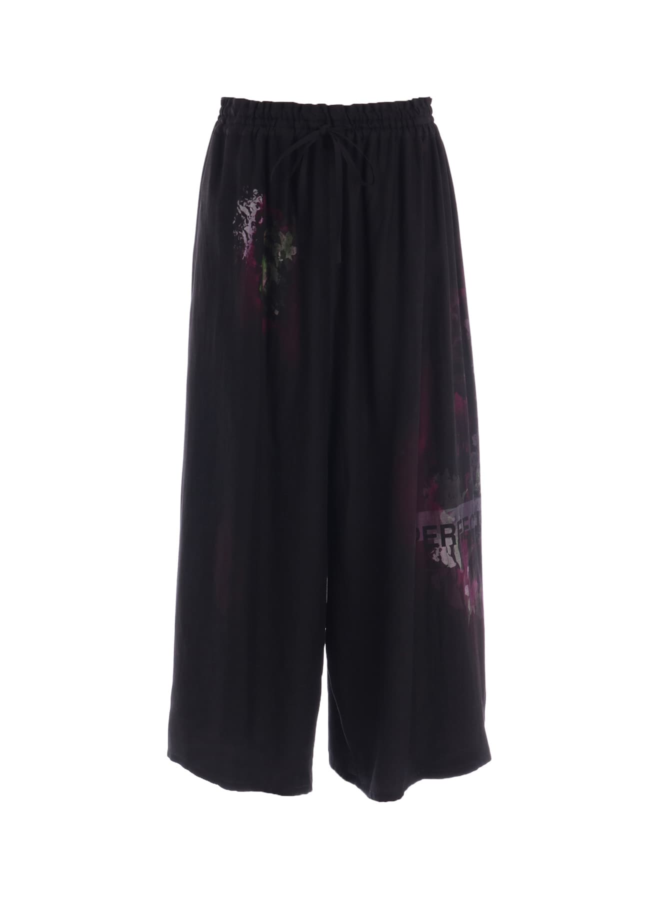 CUPRO/DUNGAREE TWILL GATHER PANTS