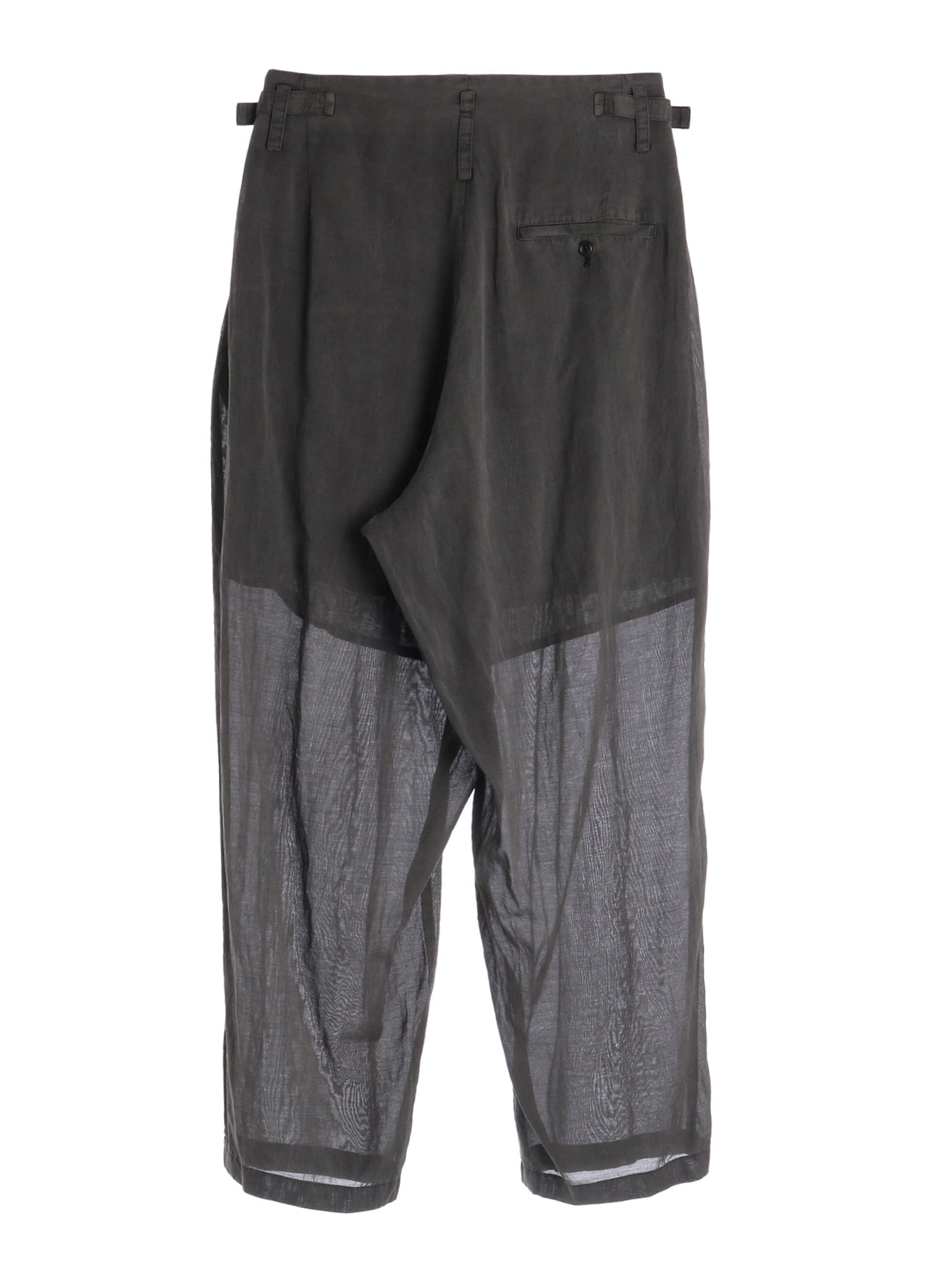 CUPRO/COTTON GARMENT DYED 2 TUCK WIDE PANTS