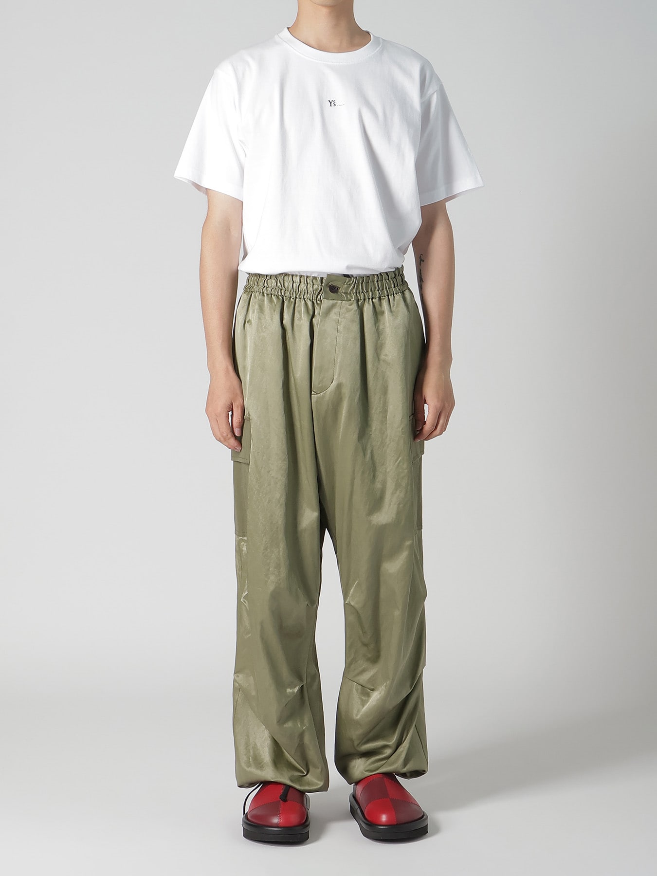 SATIN/COTTON CARGO PANTS