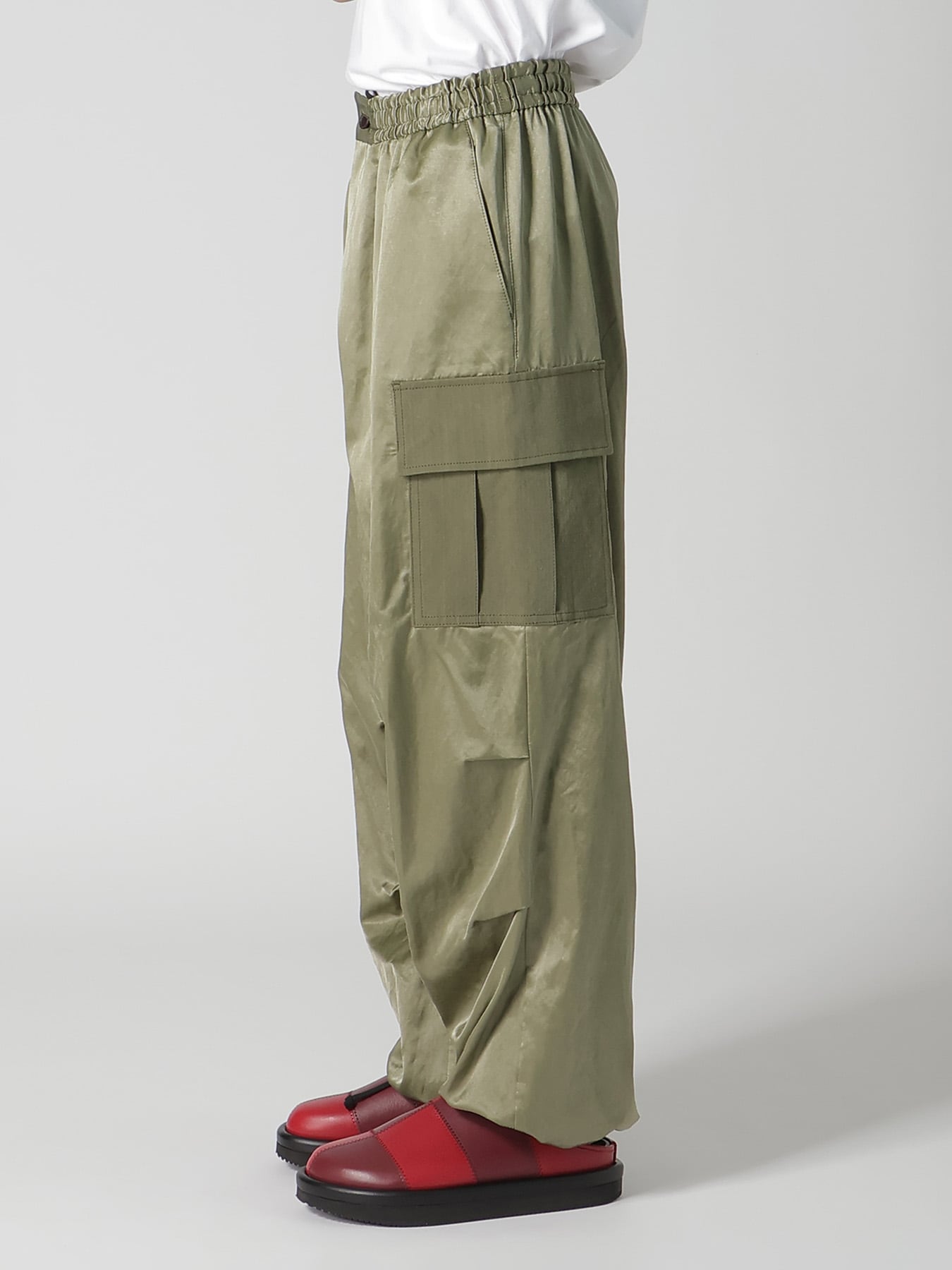 SATIN/COTTON CARGO PANTS