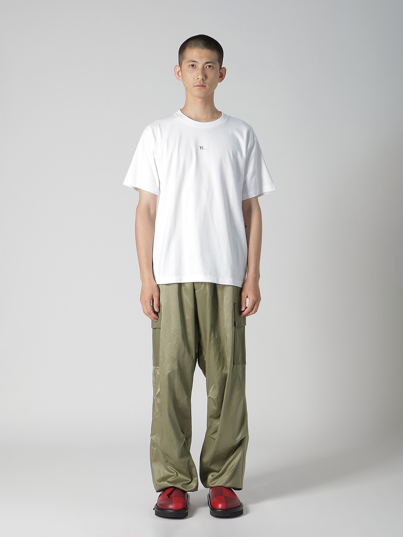 SATIN/COTTON CARGO PANTS