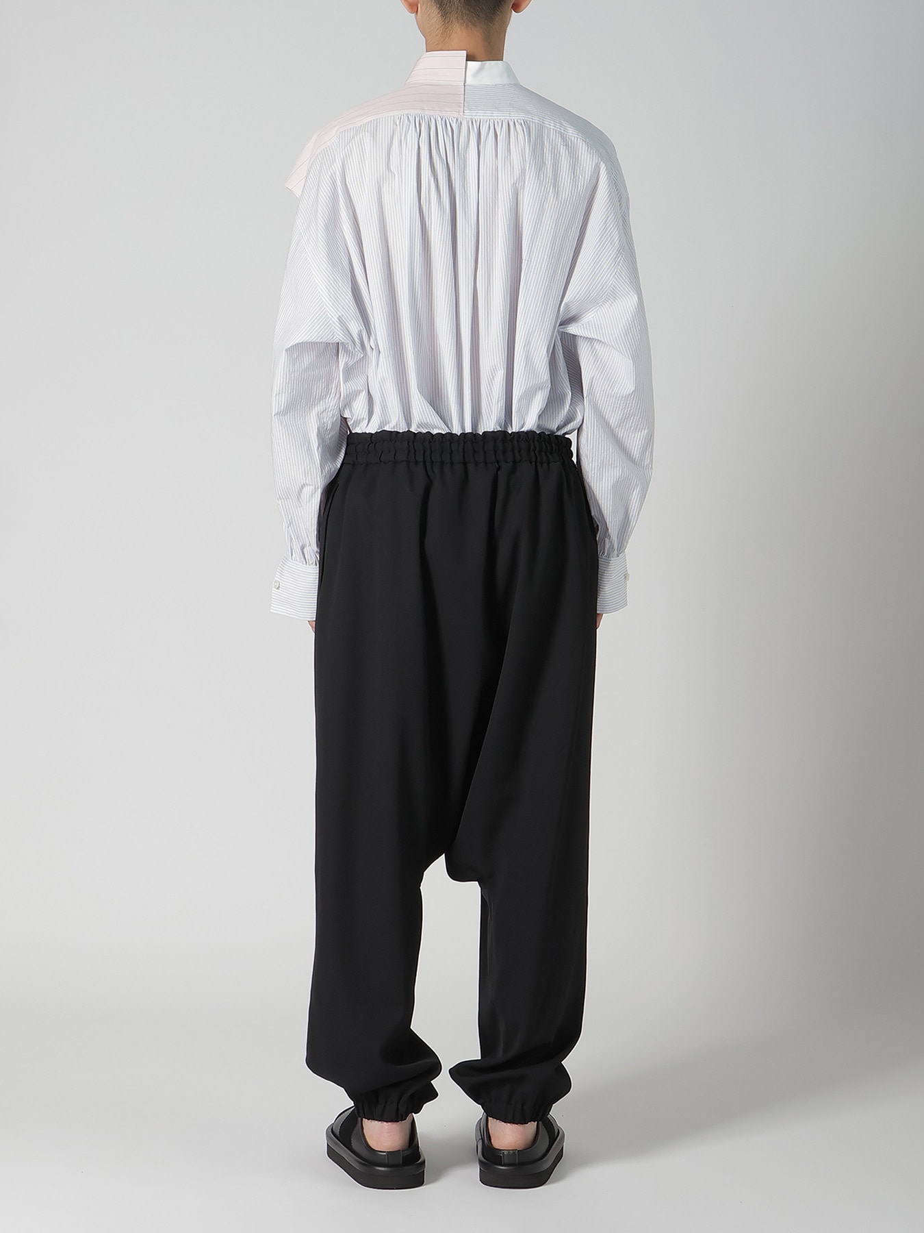 WOOL GABARDINE SAROUEL PANTS
