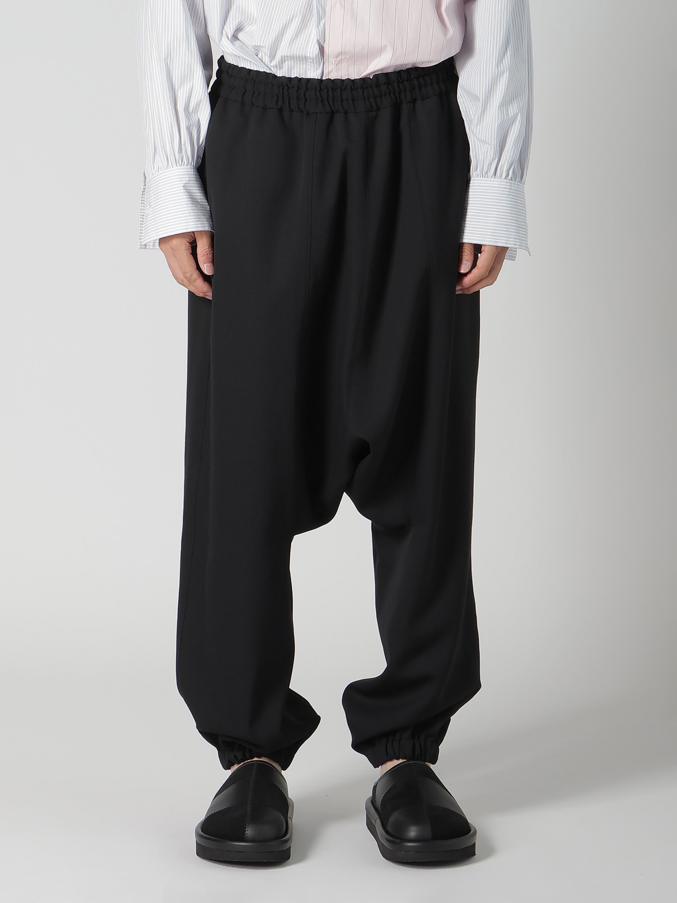 WOOL GABARDINE SAROUEL PANTS