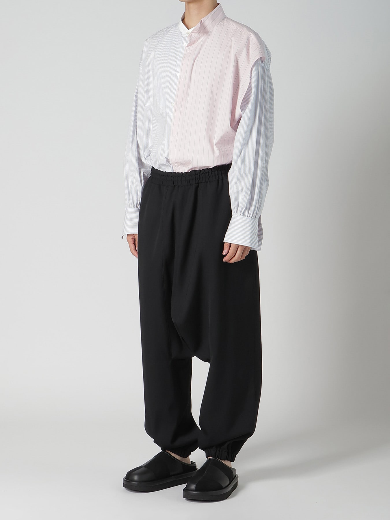 WOOL GABARDINE SAROUEL PANTS