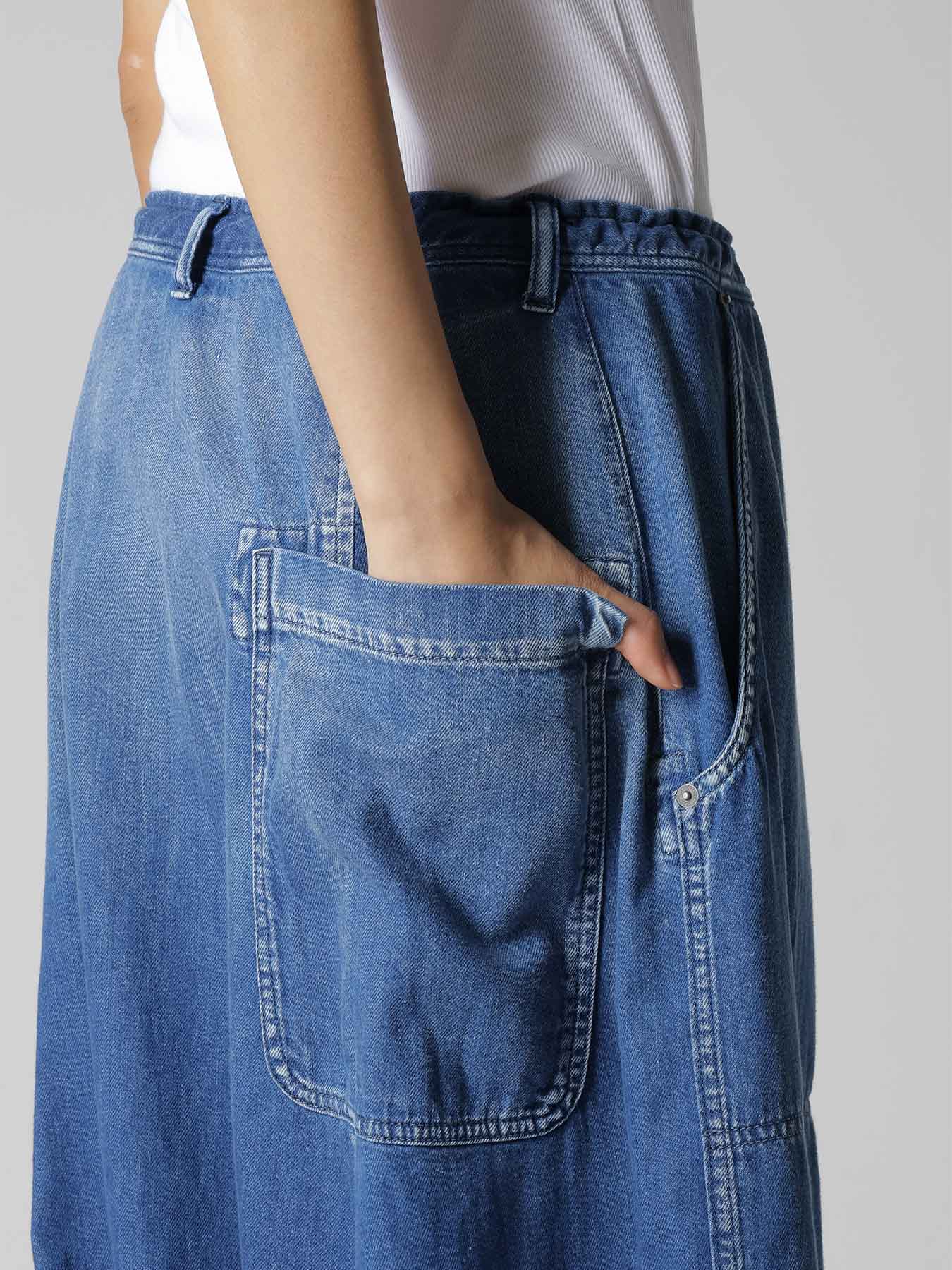 8OZ SPOTTED DENIM SAROUEL PANTS