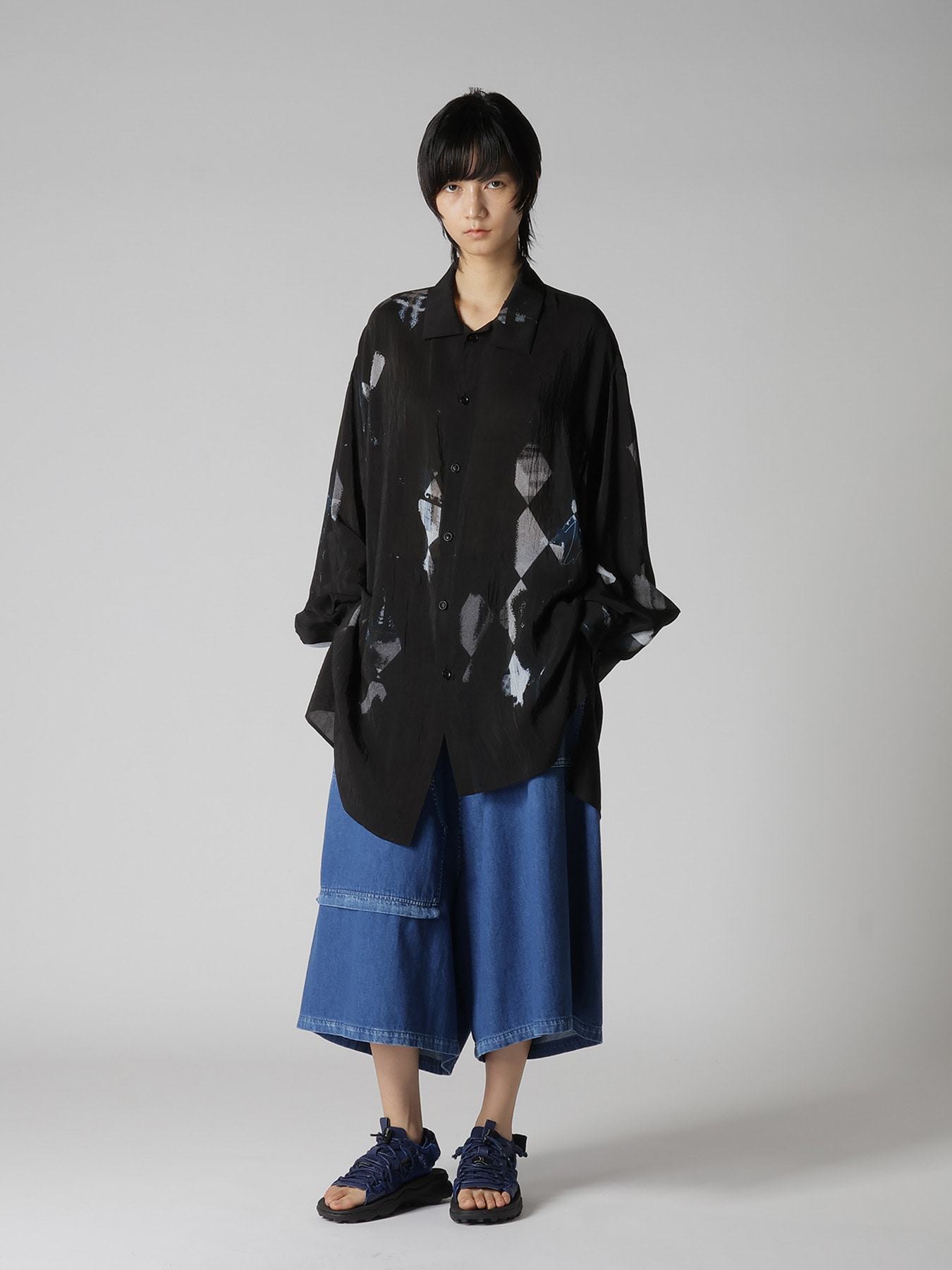 8OZ SPOTTED DENIM SAROUEL PANTS