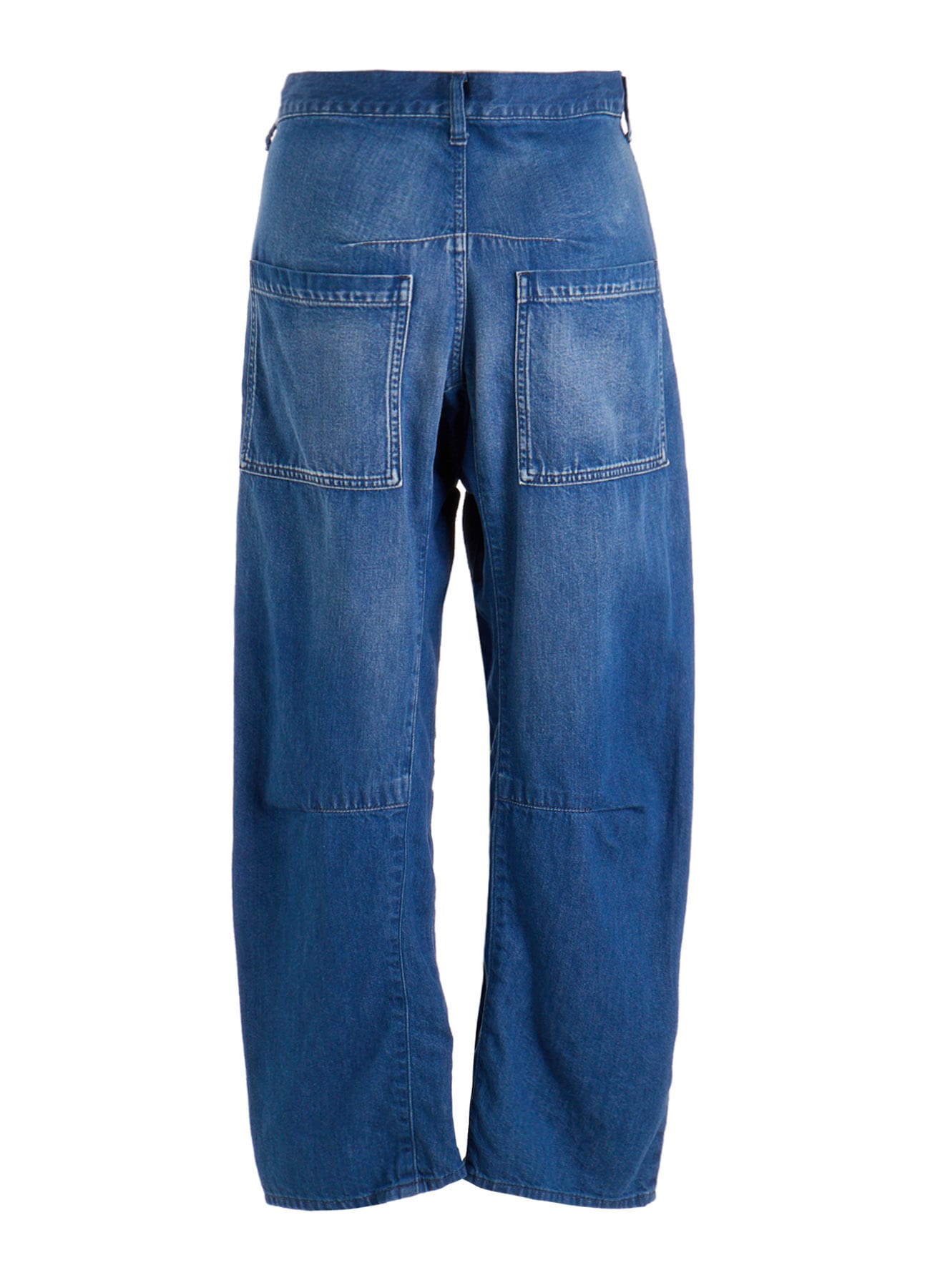 8OZ SPOTTED DENIM WIDE PANTS WITH GUSSET