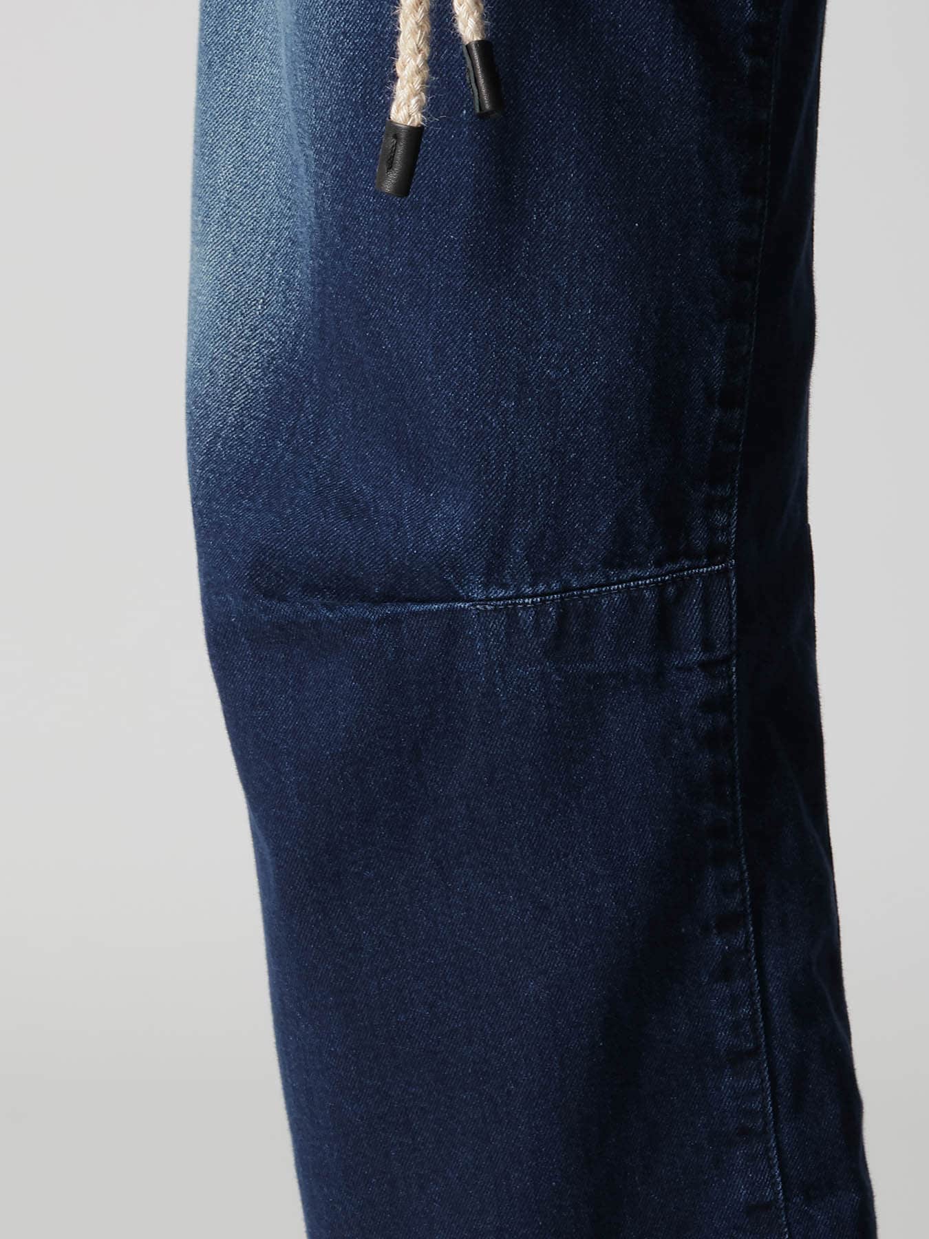 8OZ SPOTTED DENIM WIDE PANTS WITH GUSSET