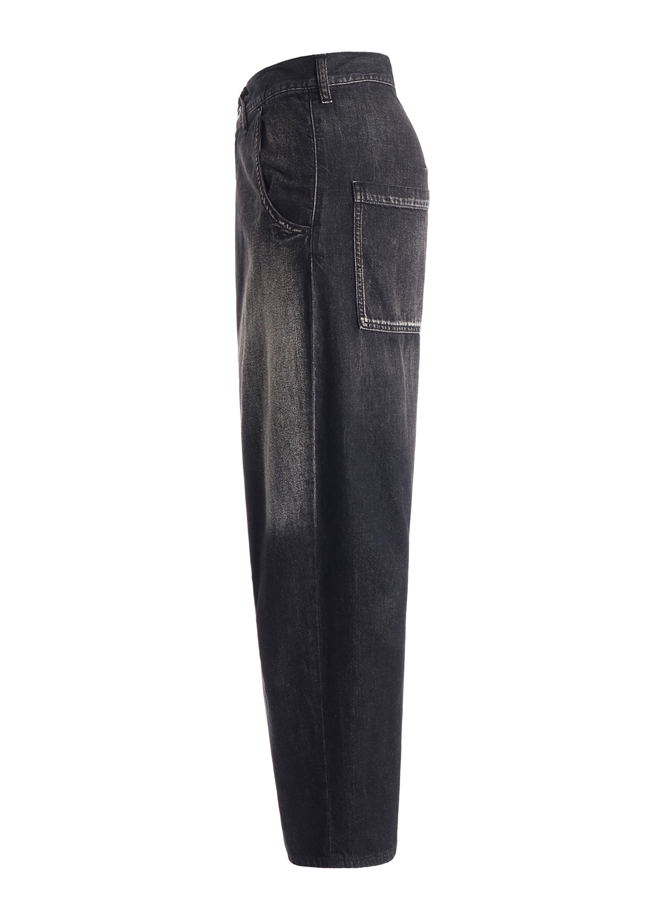 8OZ SPOTTED DENIM WIDE PANTS WITH GUSSET