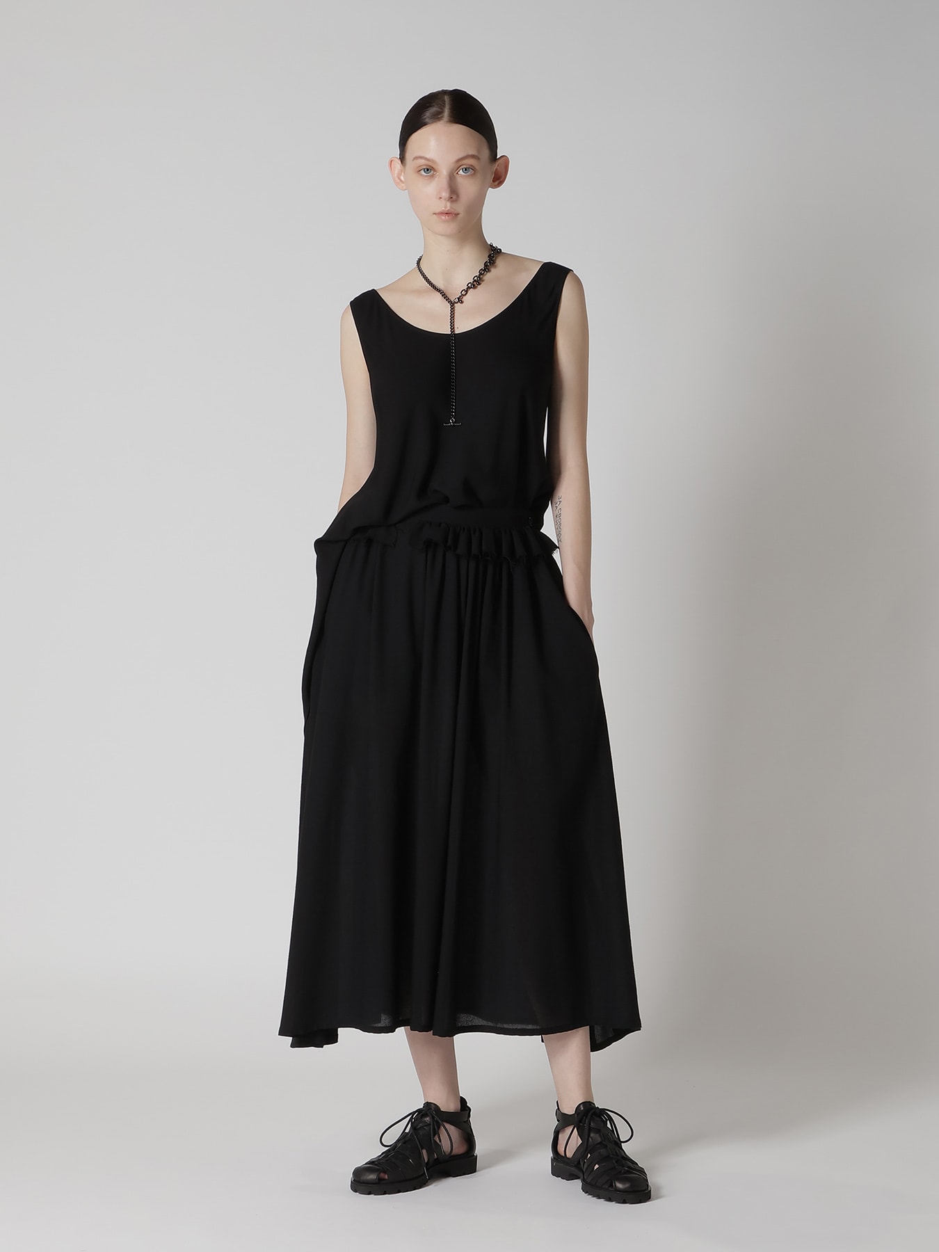 RY/NY GAUZE GATHER SKIRT