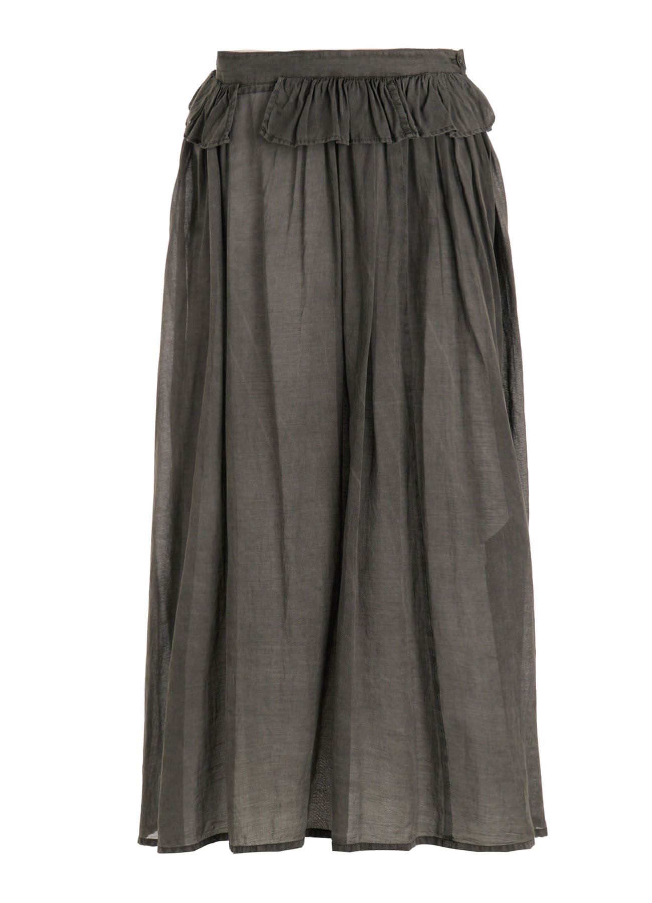 CUPRO/COTTON GARMENT DYED GATHER SKIRT