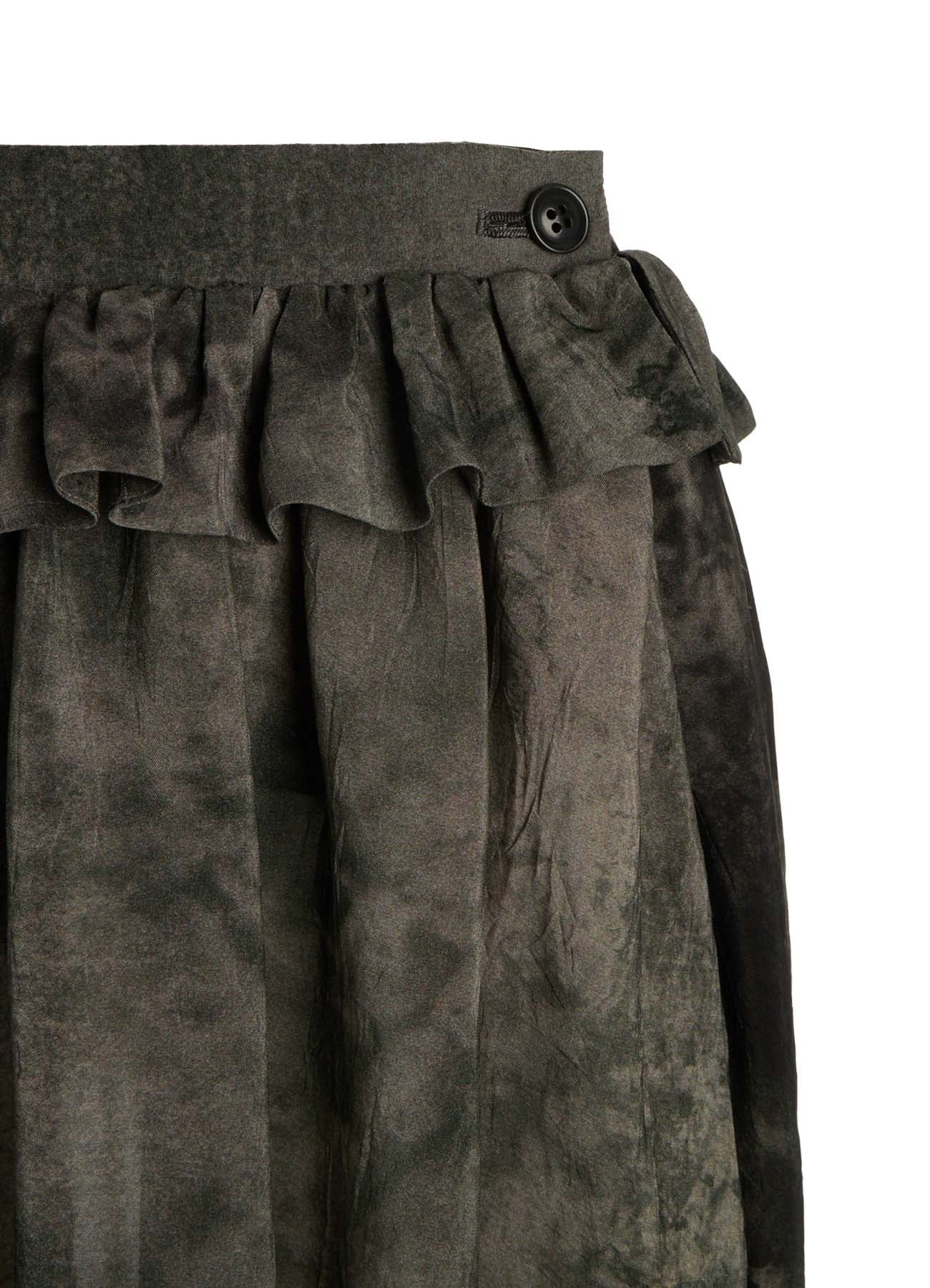 LEOPARD CUPRO GATHER SKIRT