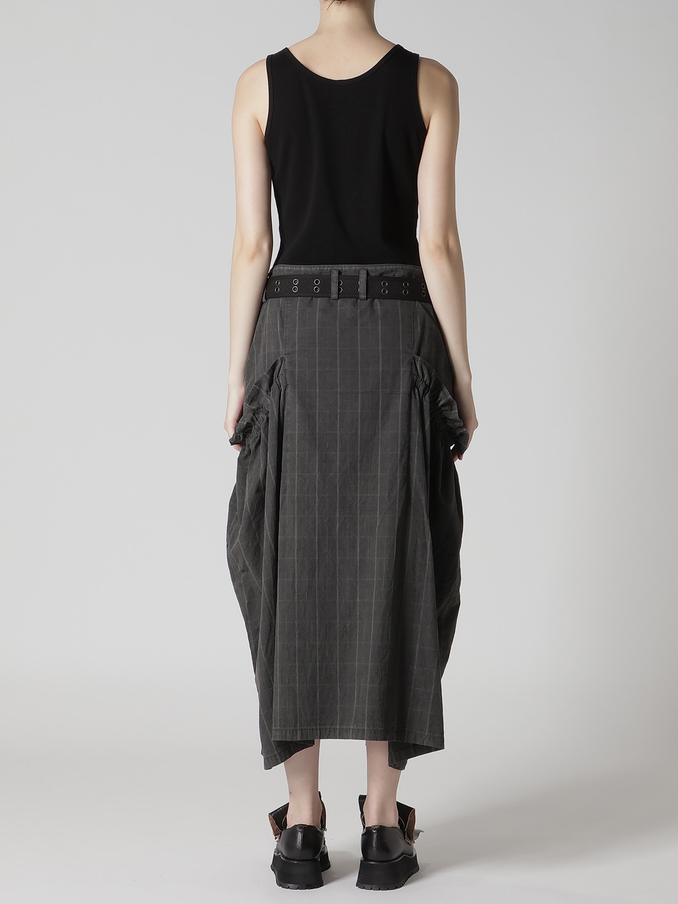 COTTON PLAID GATHER CLOTH S