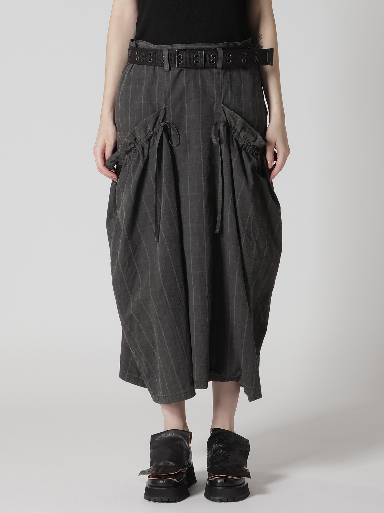 COTTON PLAID GATHER CLOTH S