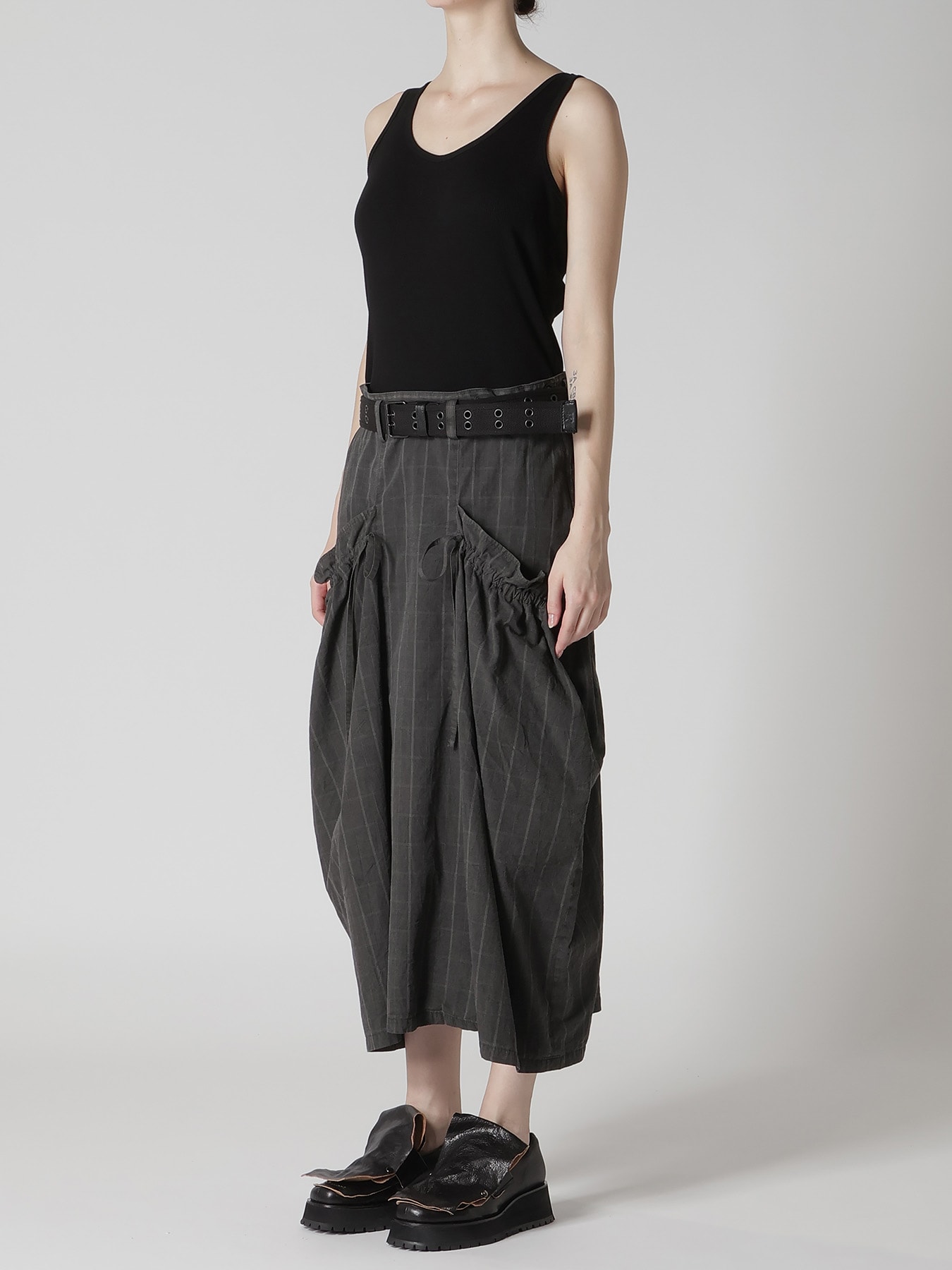 COTTON PLAID GATHER CLOTH S