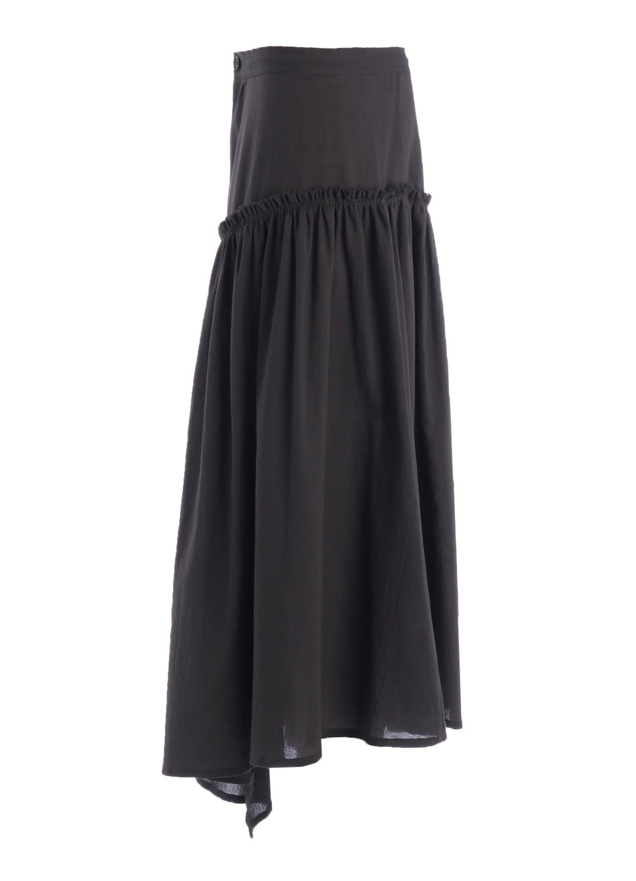 COTTON VOILE VIYELLA GATHERED SKIRT