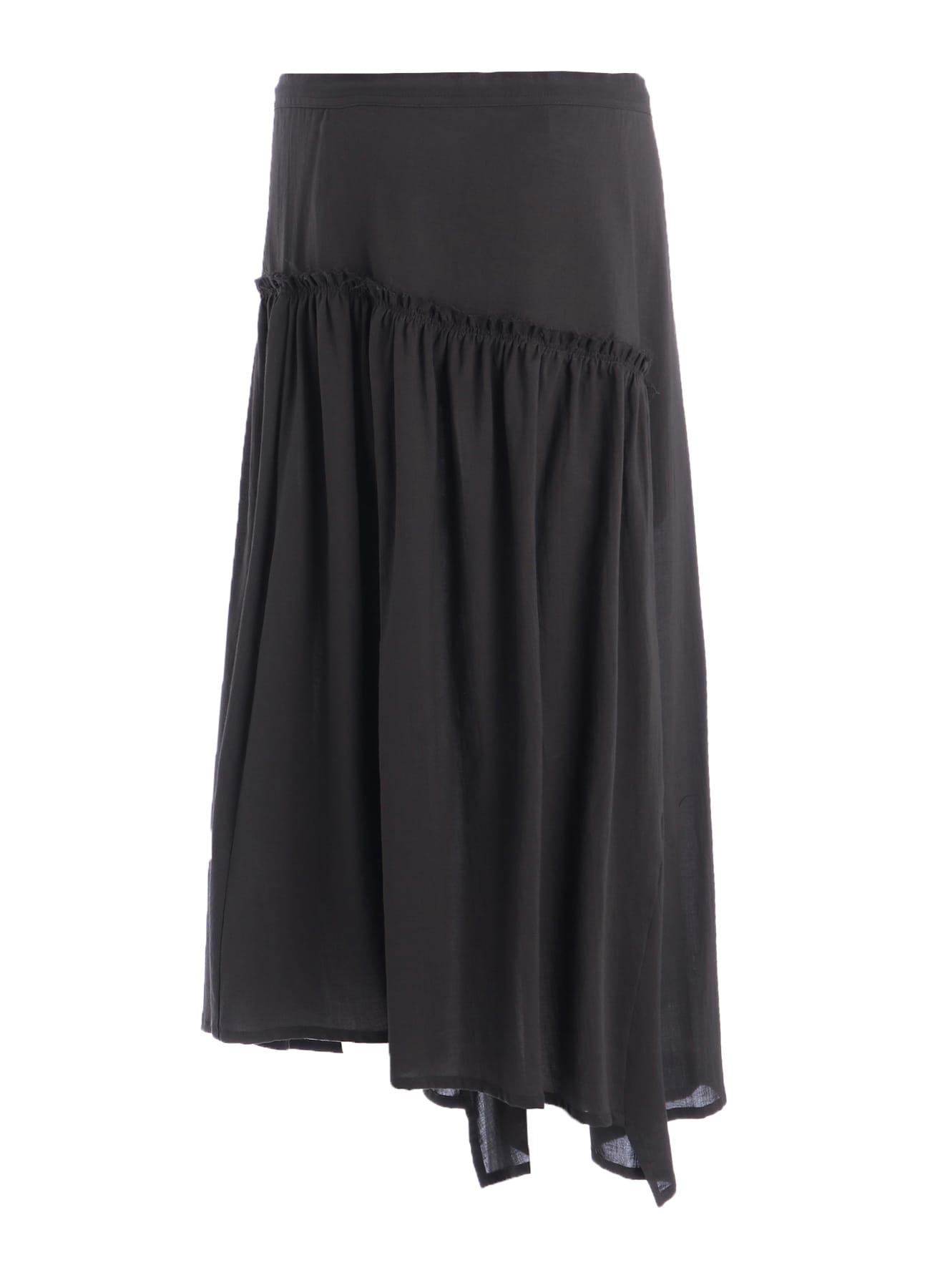 COTTON VOILE VIYELLA GATHERED SKIRT