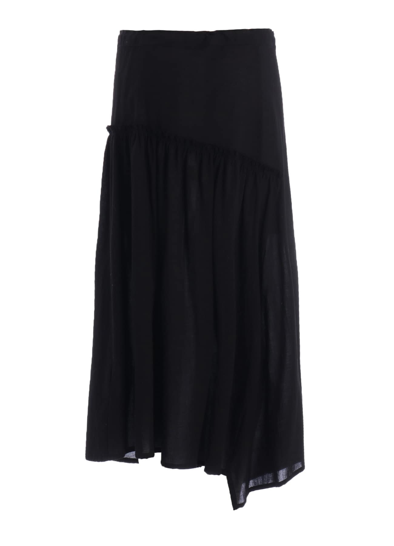 COTTON VOILE VIYELLA GATHERED SKIRT