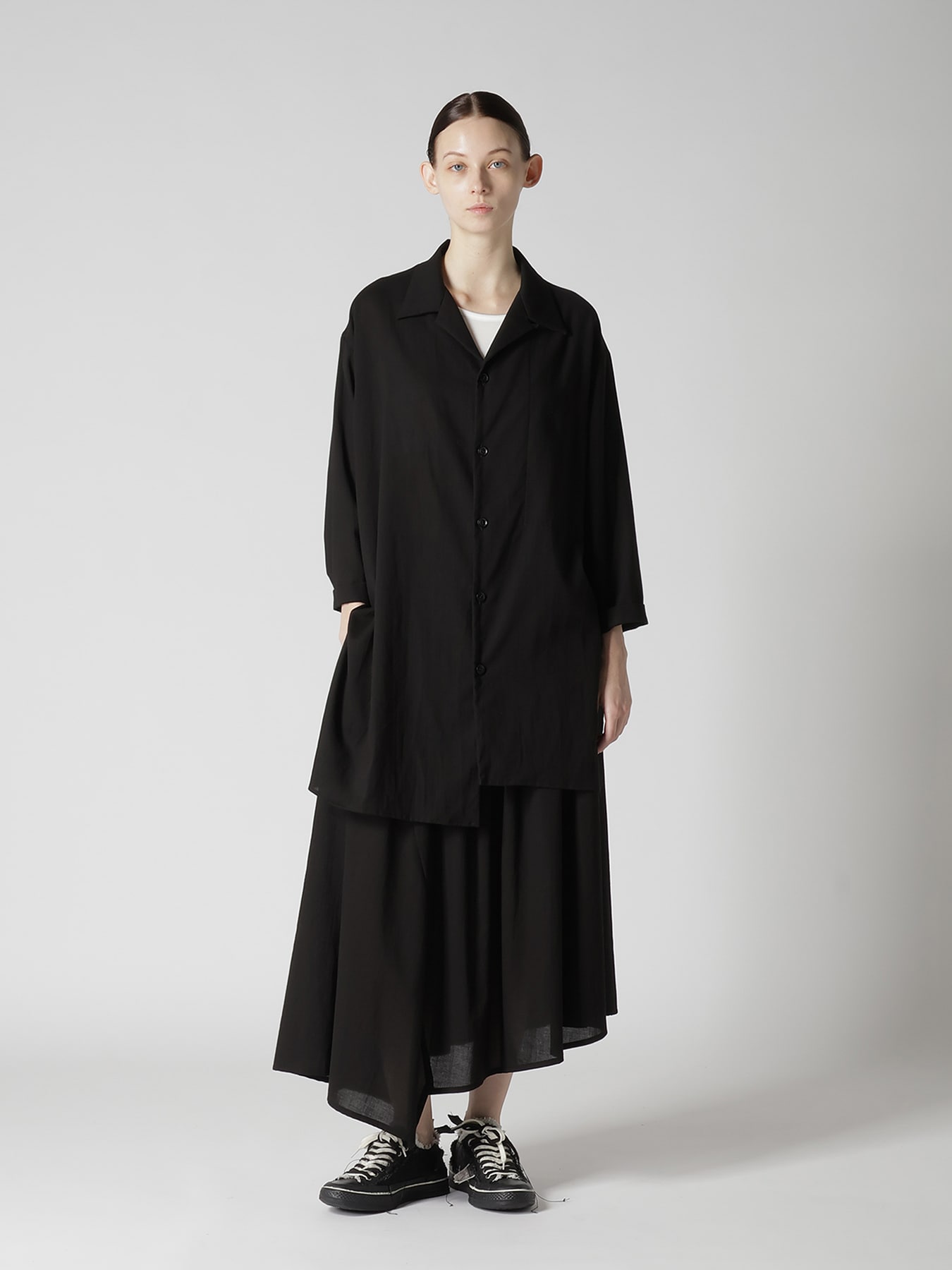 COTTON VOILE VIYELLA GATHERED SKIRT