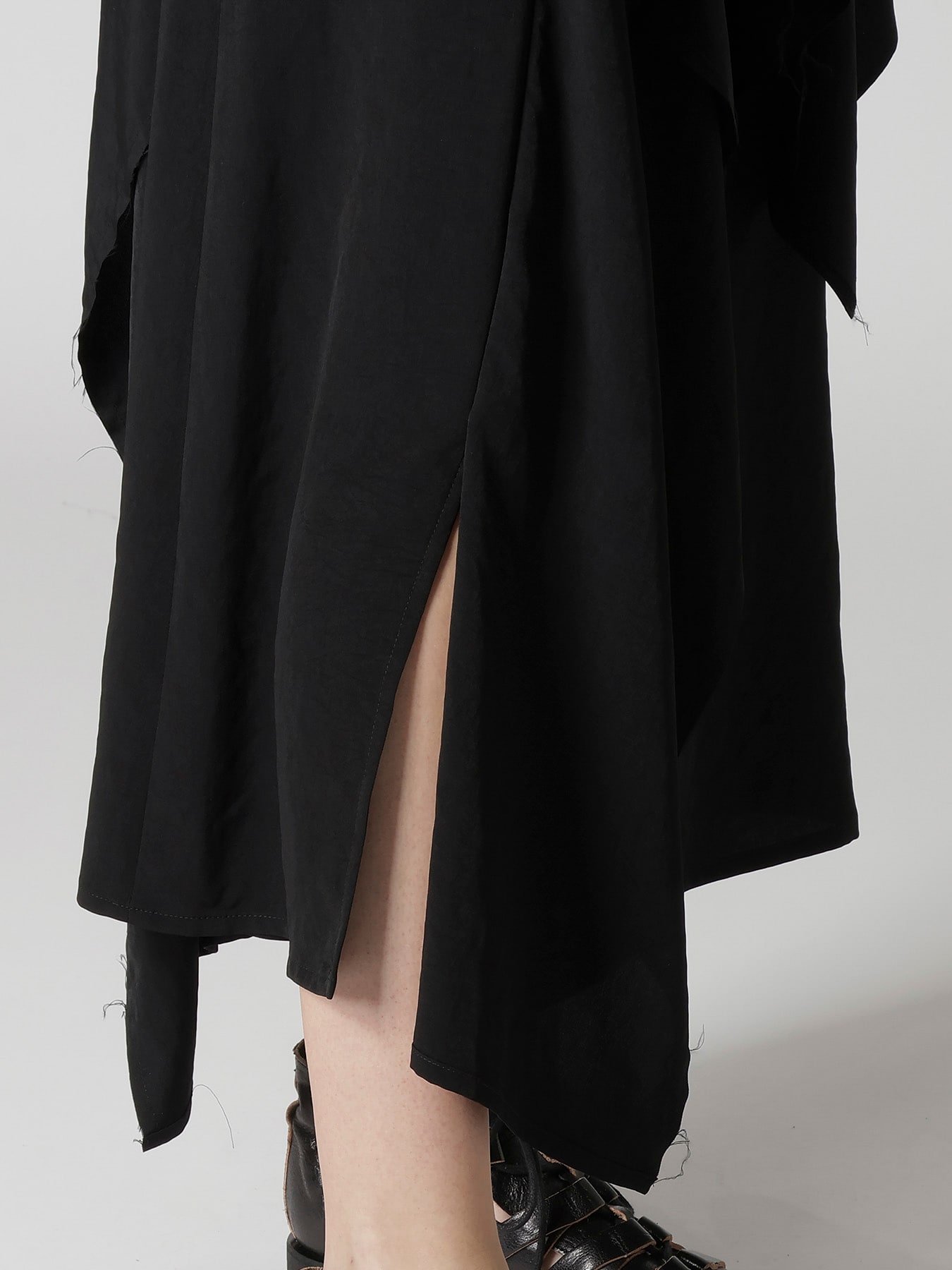 TA/PE CREPE DE CHINE DRAPE SKIRT