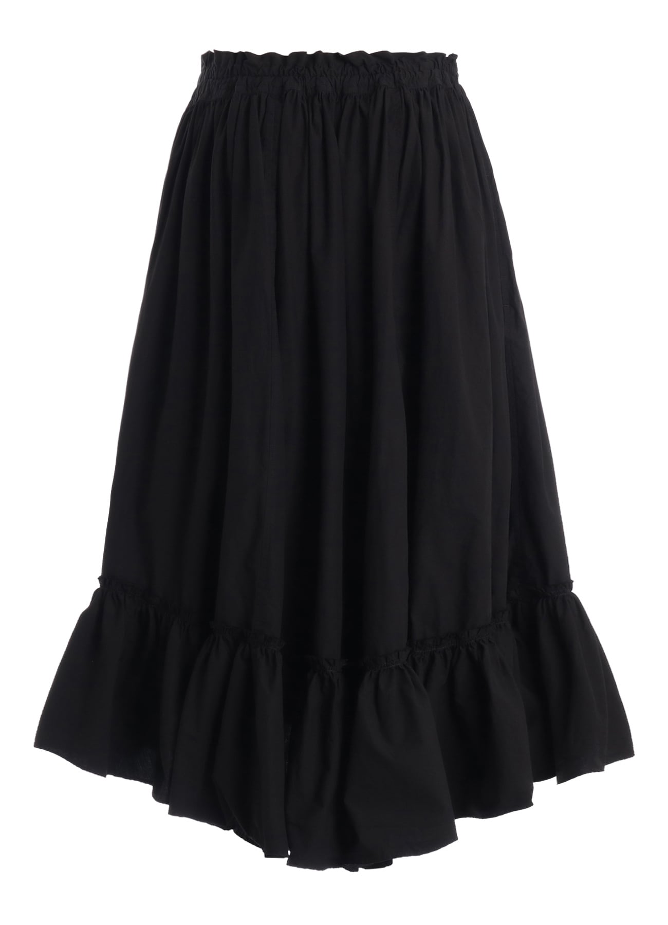 COTTON TYPEWRITER TIERED SKIRT