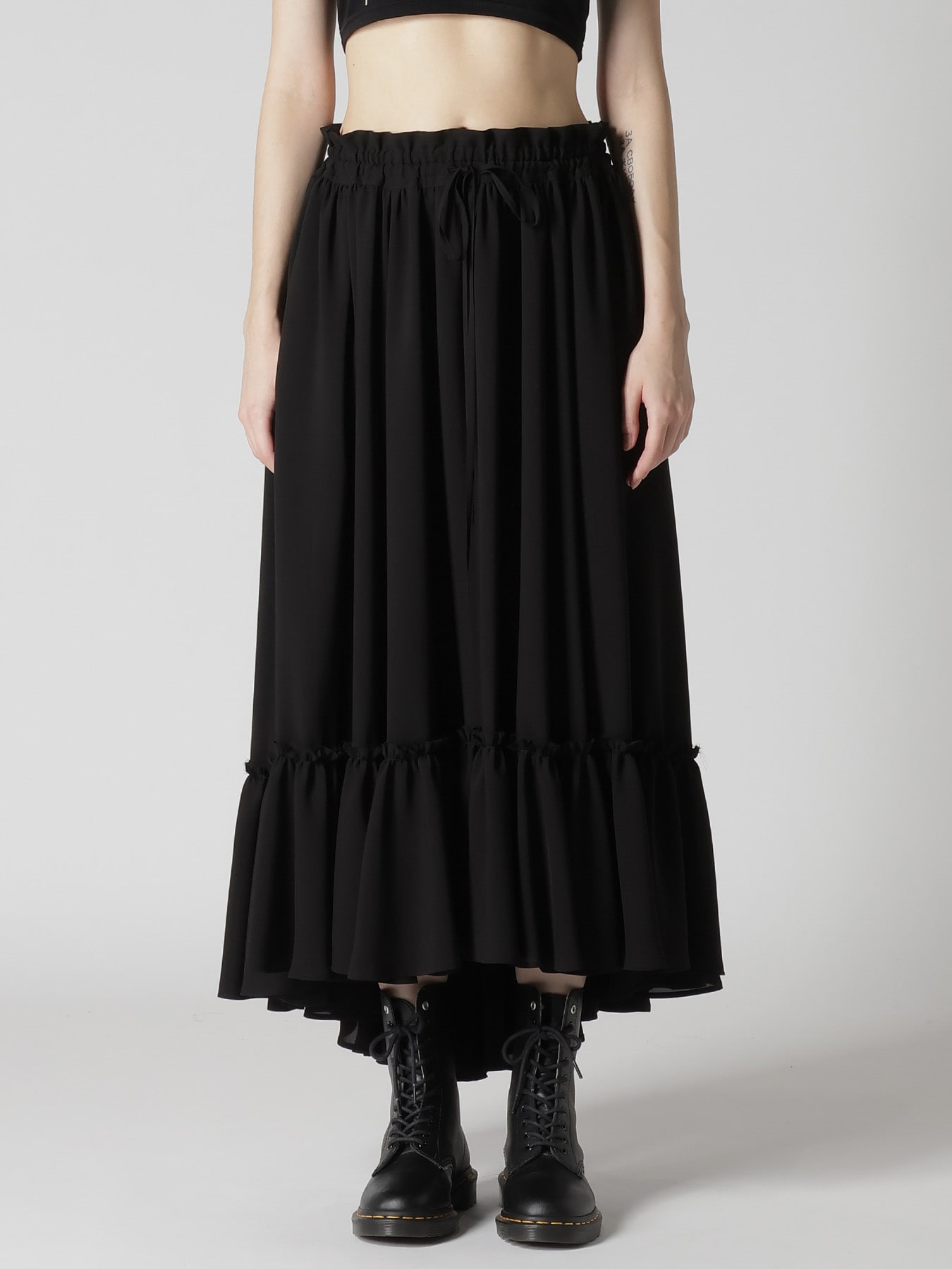 TA/PE GEORGETTE TIERED GATHERED SKIRT