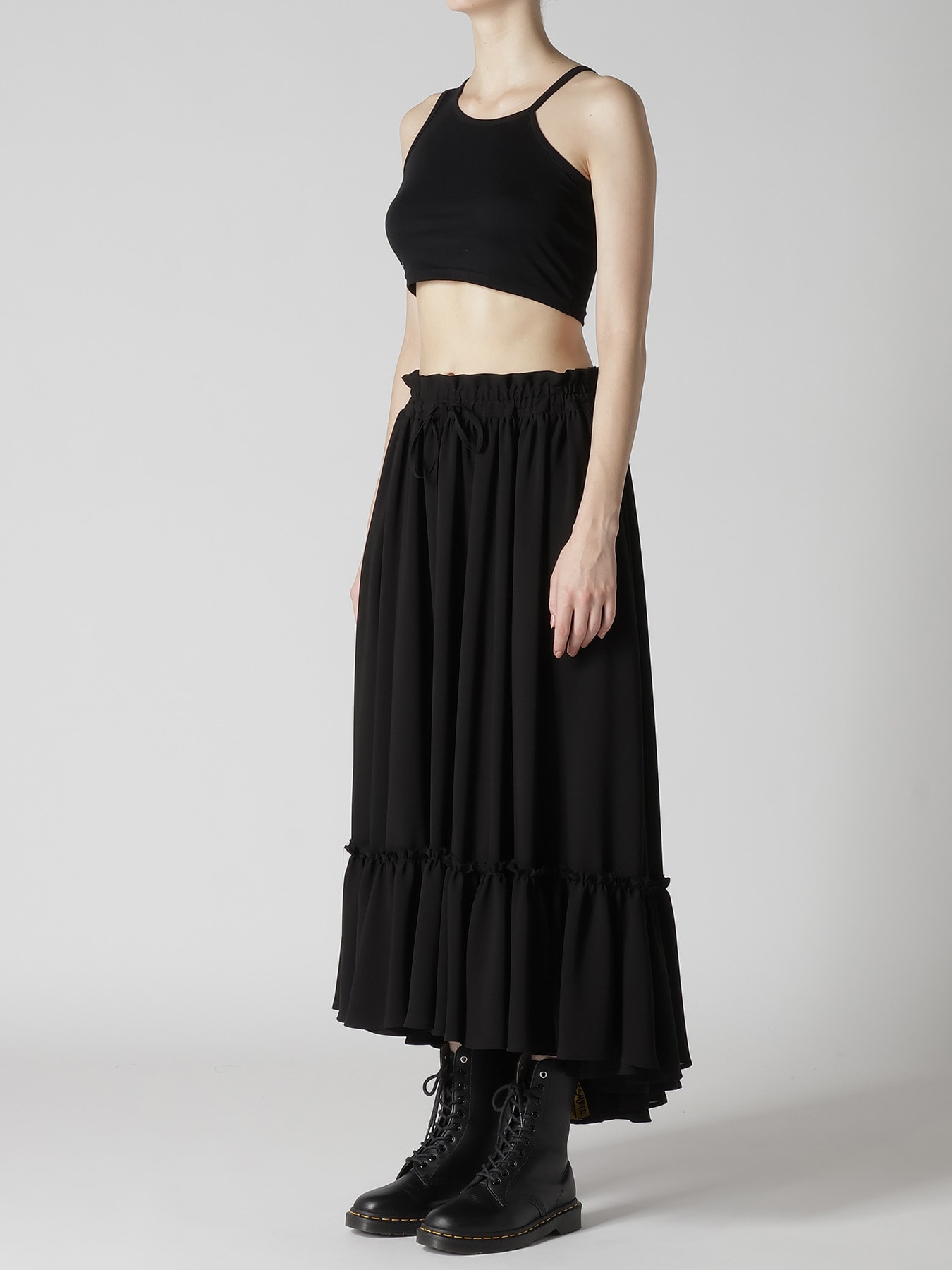 TA/PE GEORGETTE TIERED GATHERED SKIRT