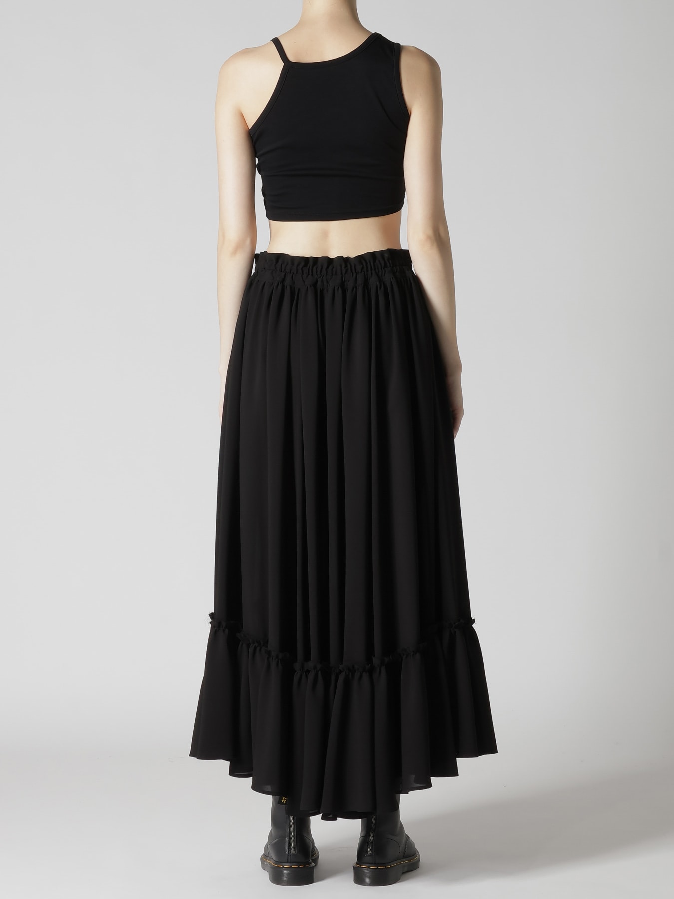 TA/PE GEORGETTE TIERED GATHERED SKIRT
