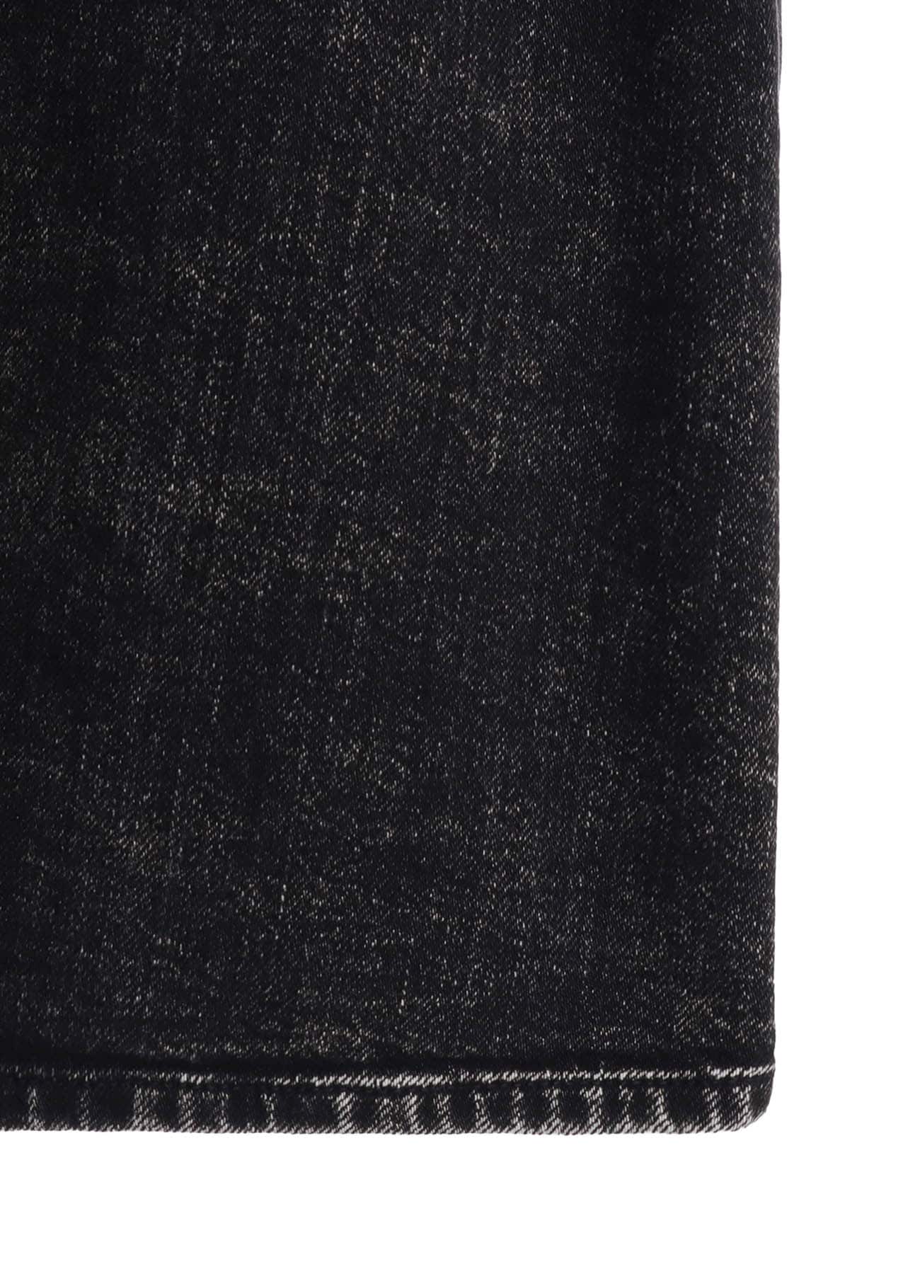 8OZ DENIM CHEMICAL WASH POCKET FLARE SKIRT