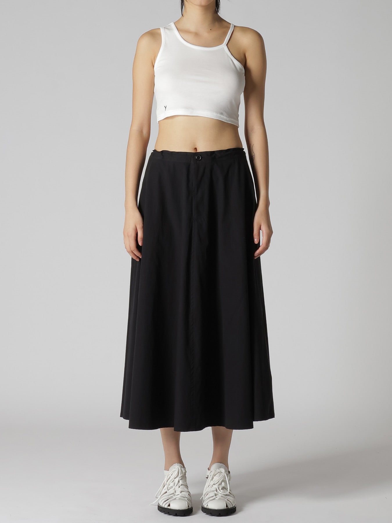 COTTON BROAD POCKET FLARE SKIRT