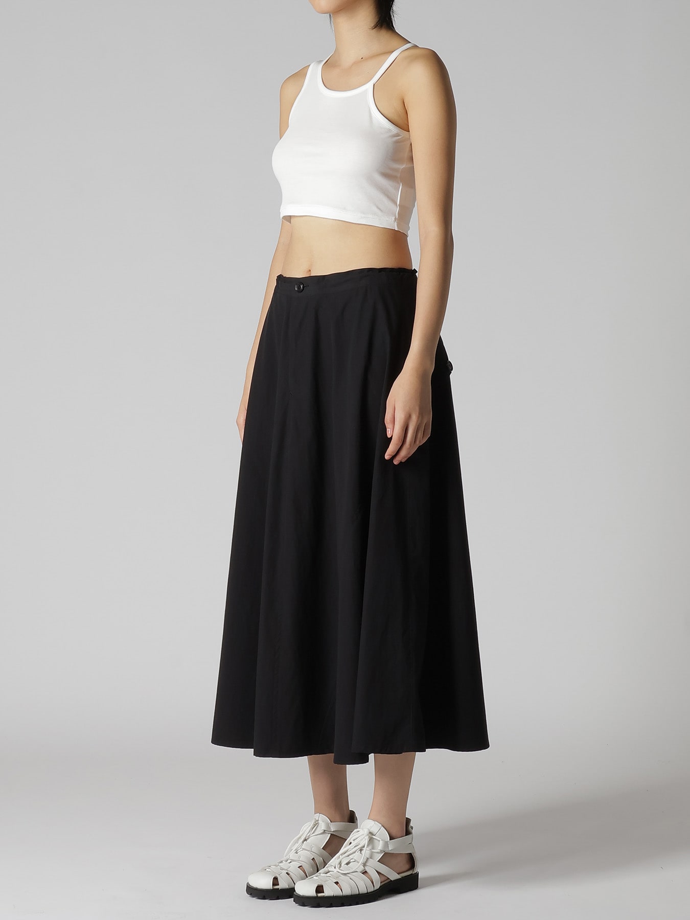 COTTON BROAD POCKET FLARE SKIRT