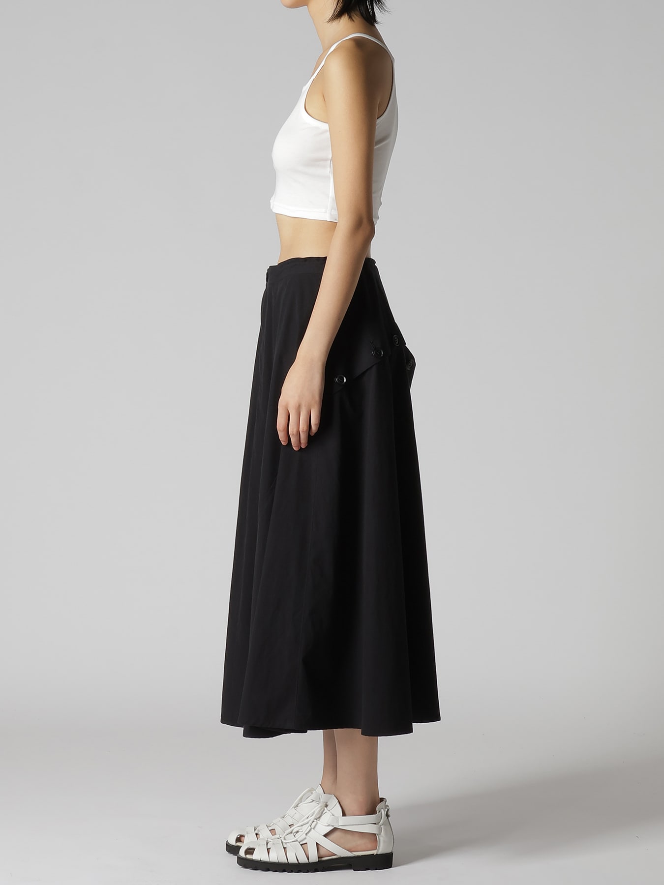 COTTON BROAD POCKET FLARE SKIRT