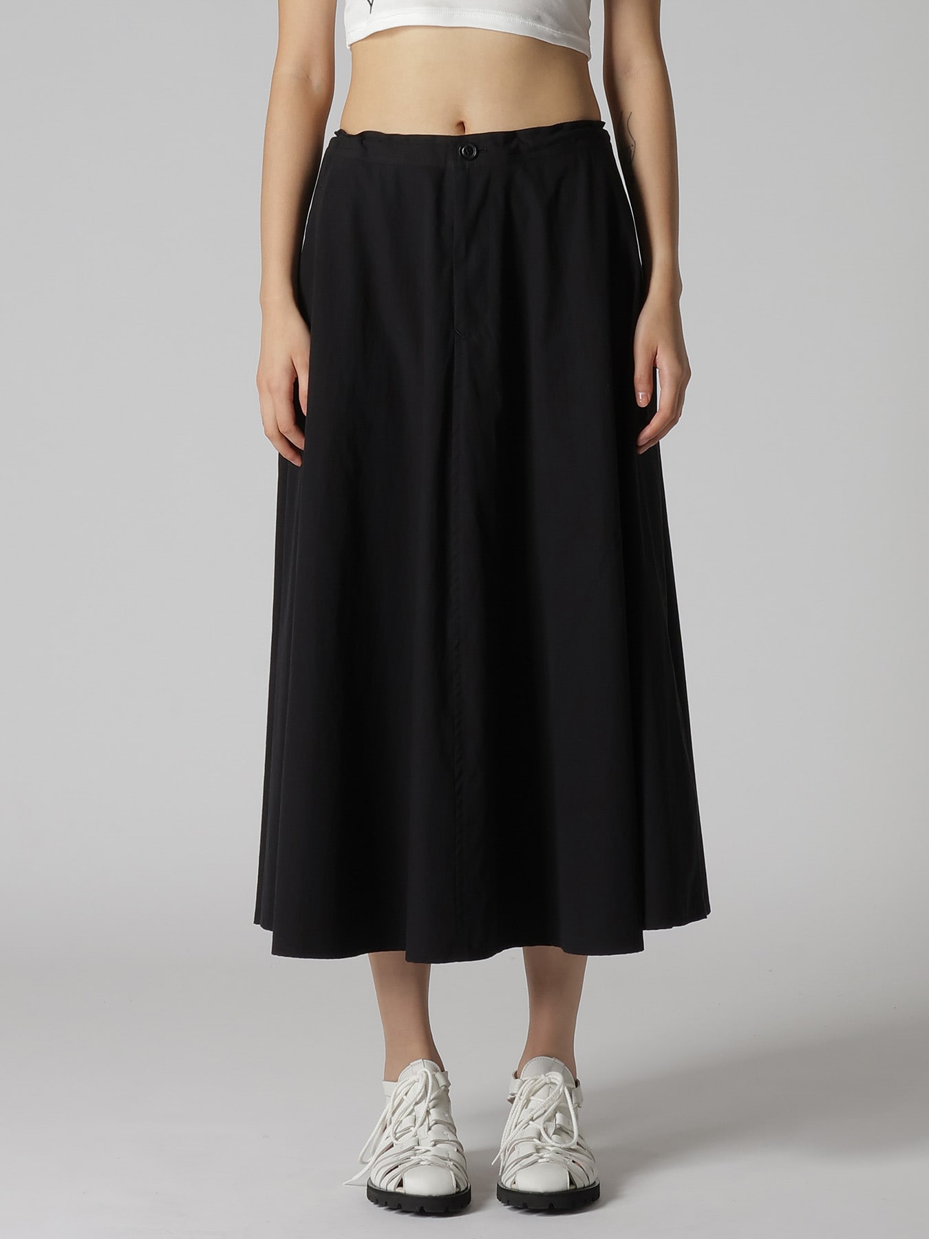 COTTON BROAD POCKET FLARE SKIRT