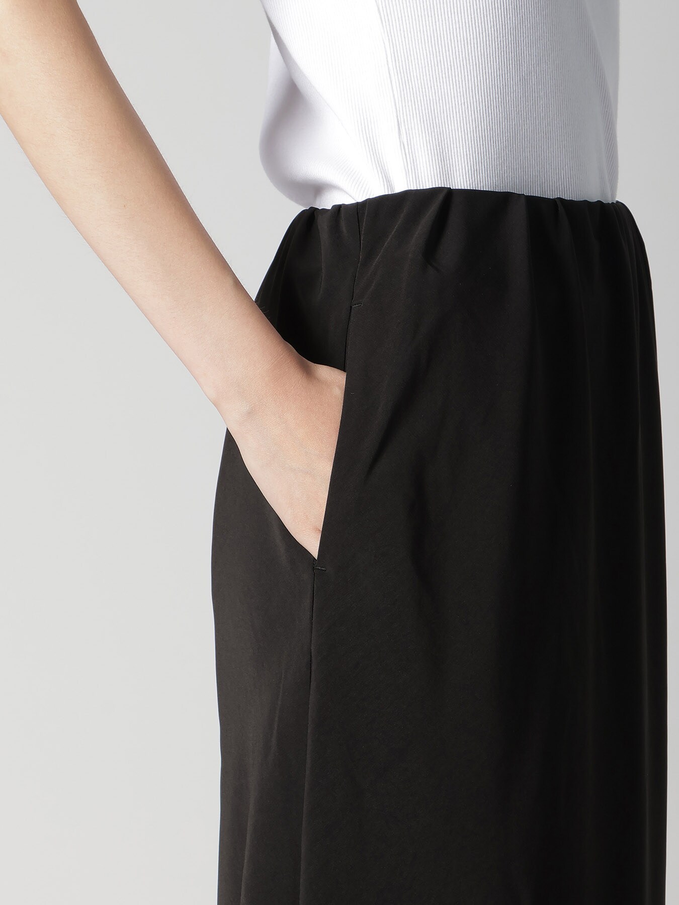 TA/PE SUPER VIYON TUSSER LONG SKIRT