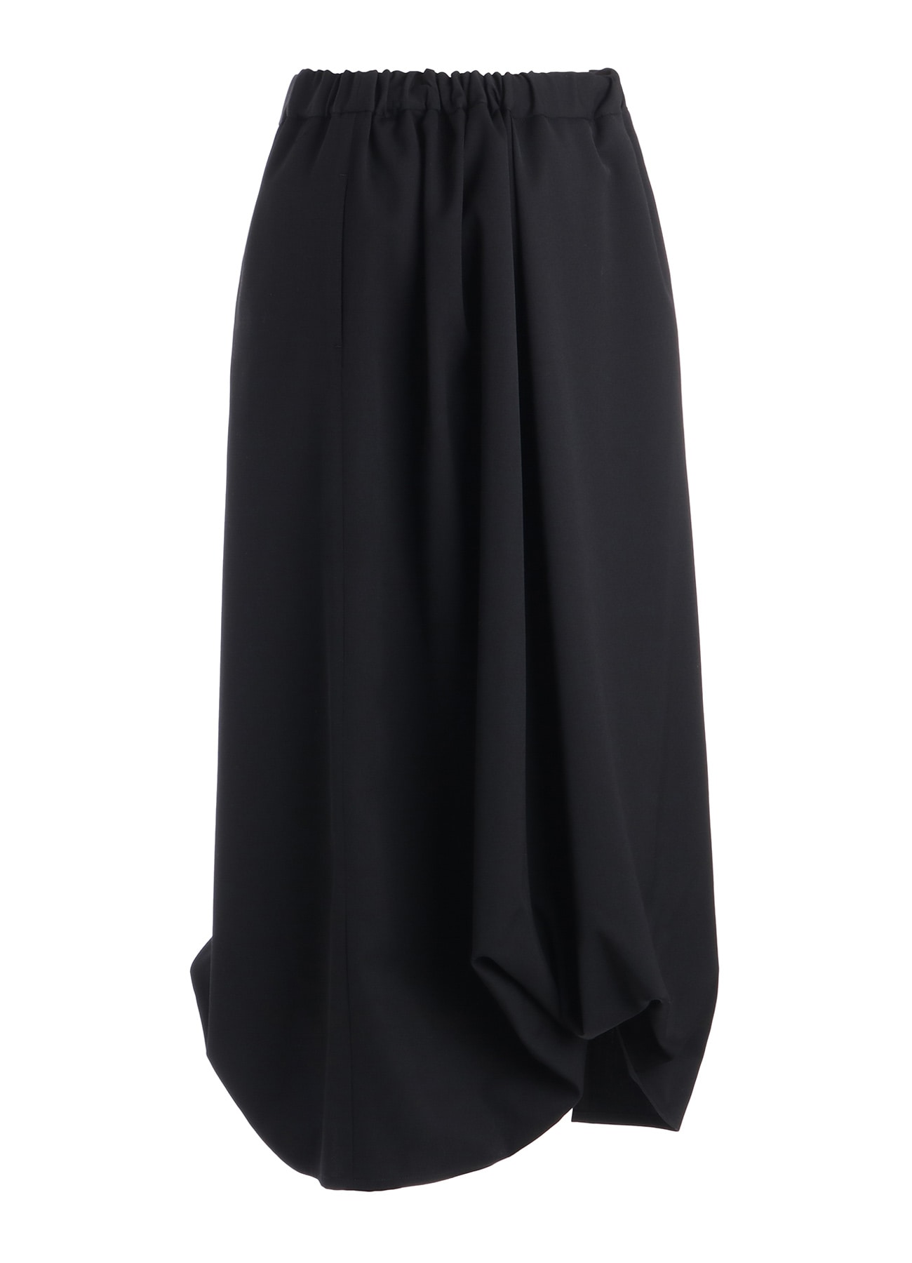 WOOL GABARDINE TUCK SKIRT