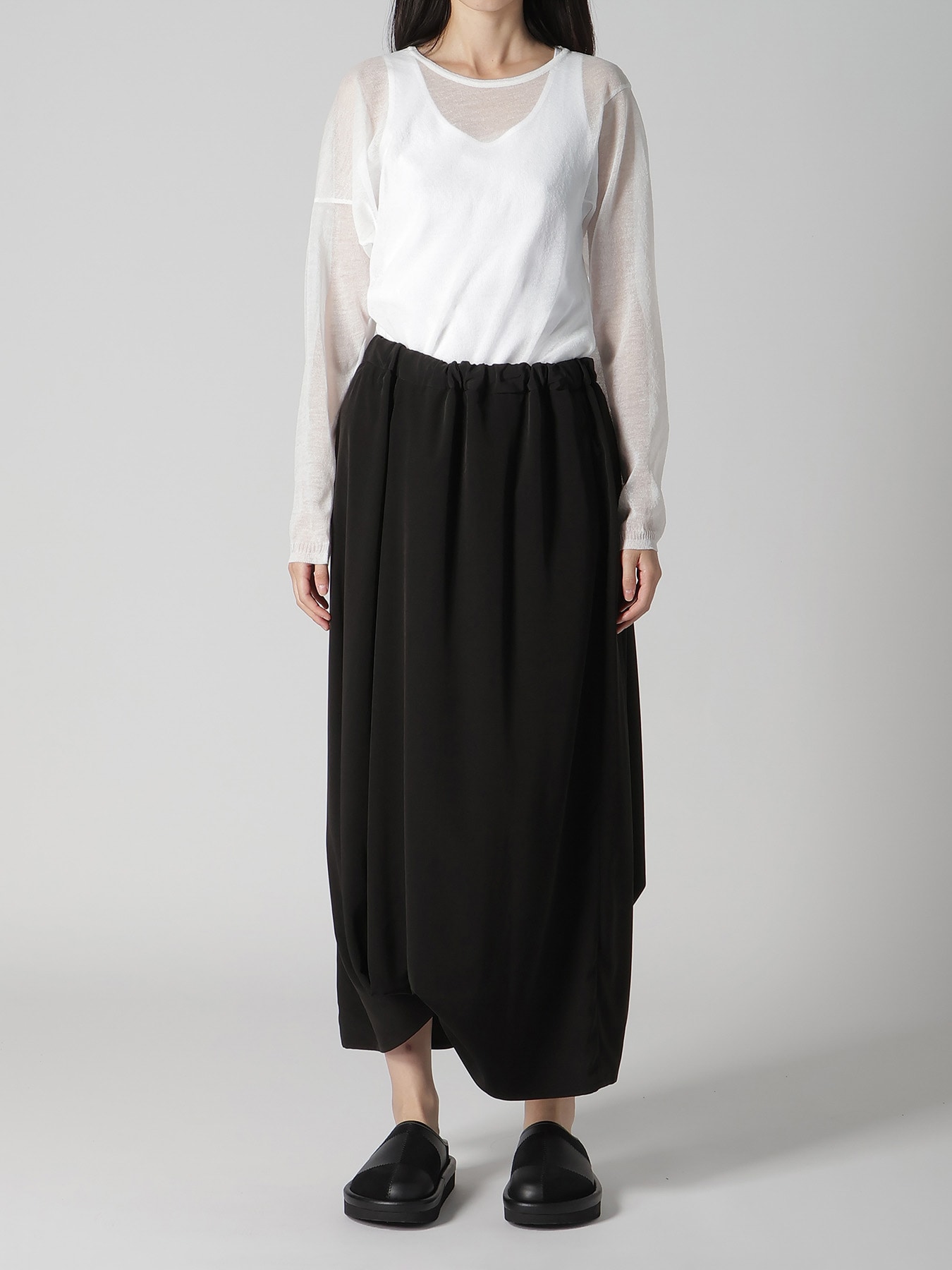 TA/PE SUPER VIYON TUSSER TUCK SKIRT