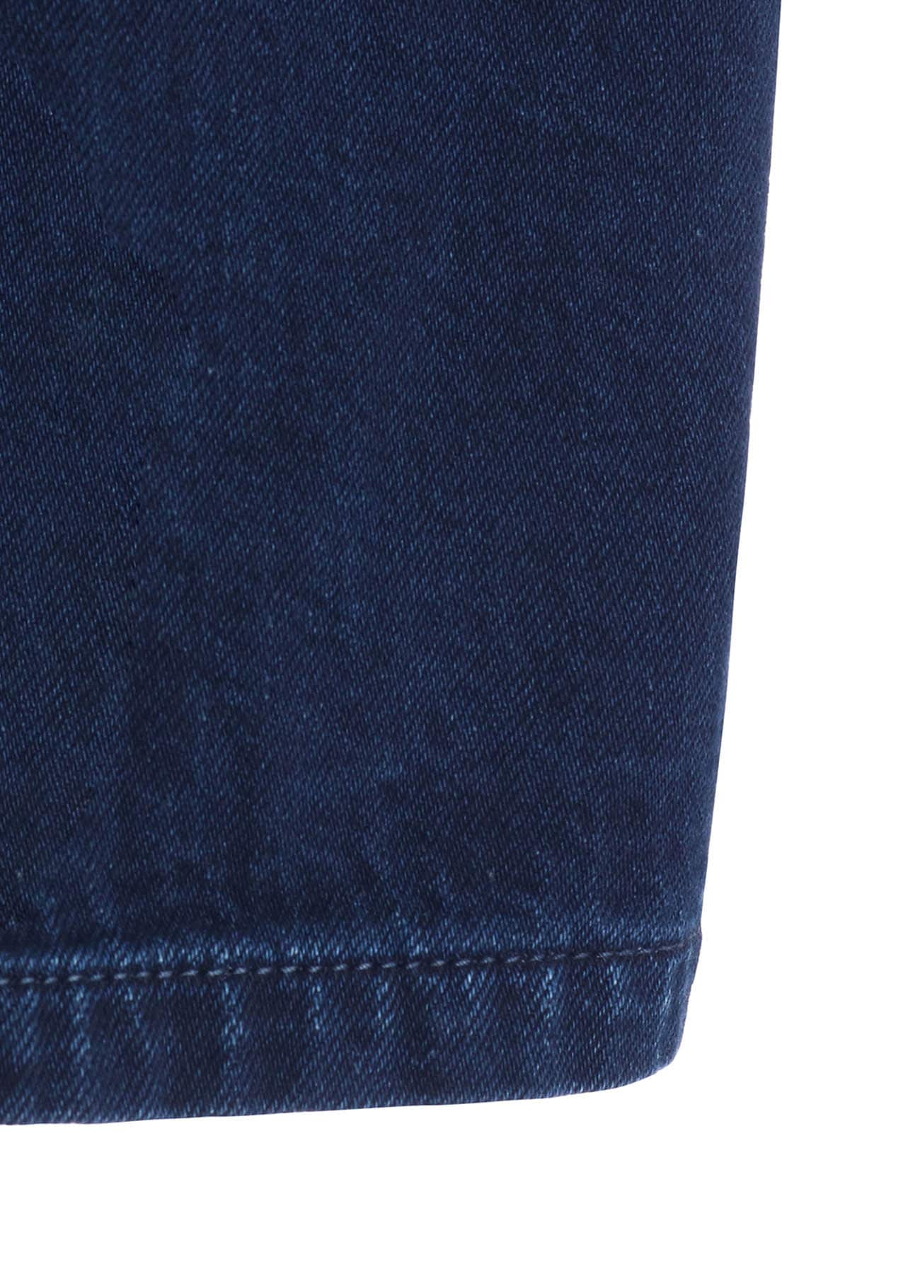 8OZ SPOTTED DENIM SIDE DRAPE SKIRT