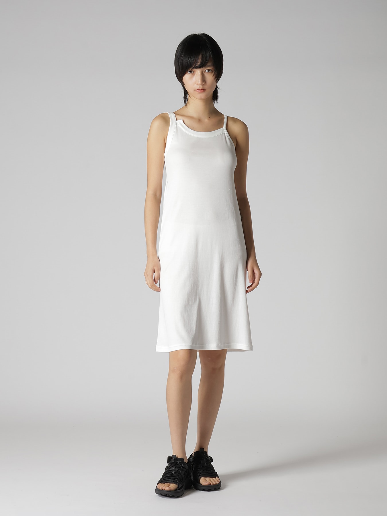 Y" EMBROIDERY SLEEVELESS LONG TEE
