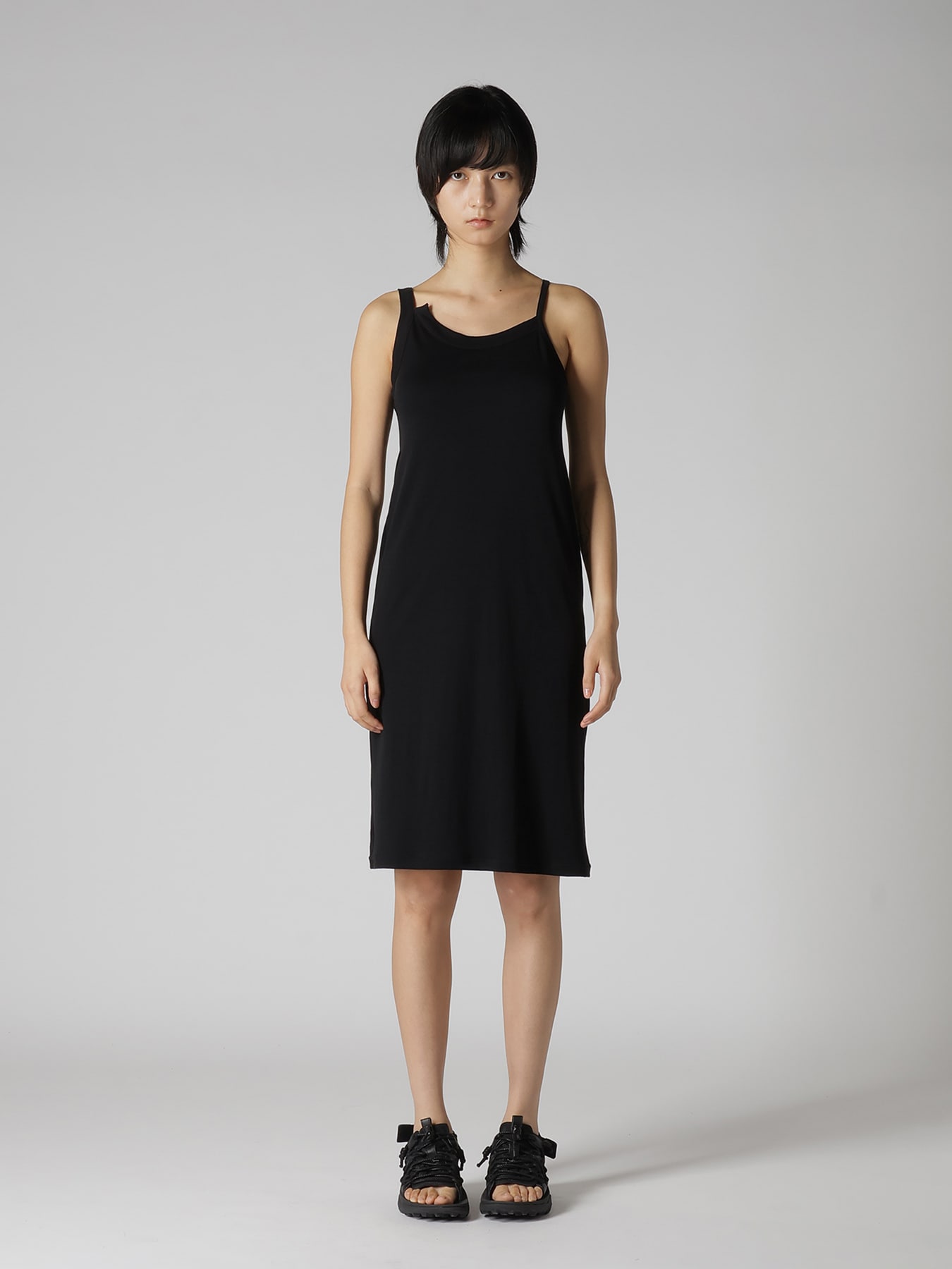 Y" EMBROIDERY SLEEVELESS LONG TEE